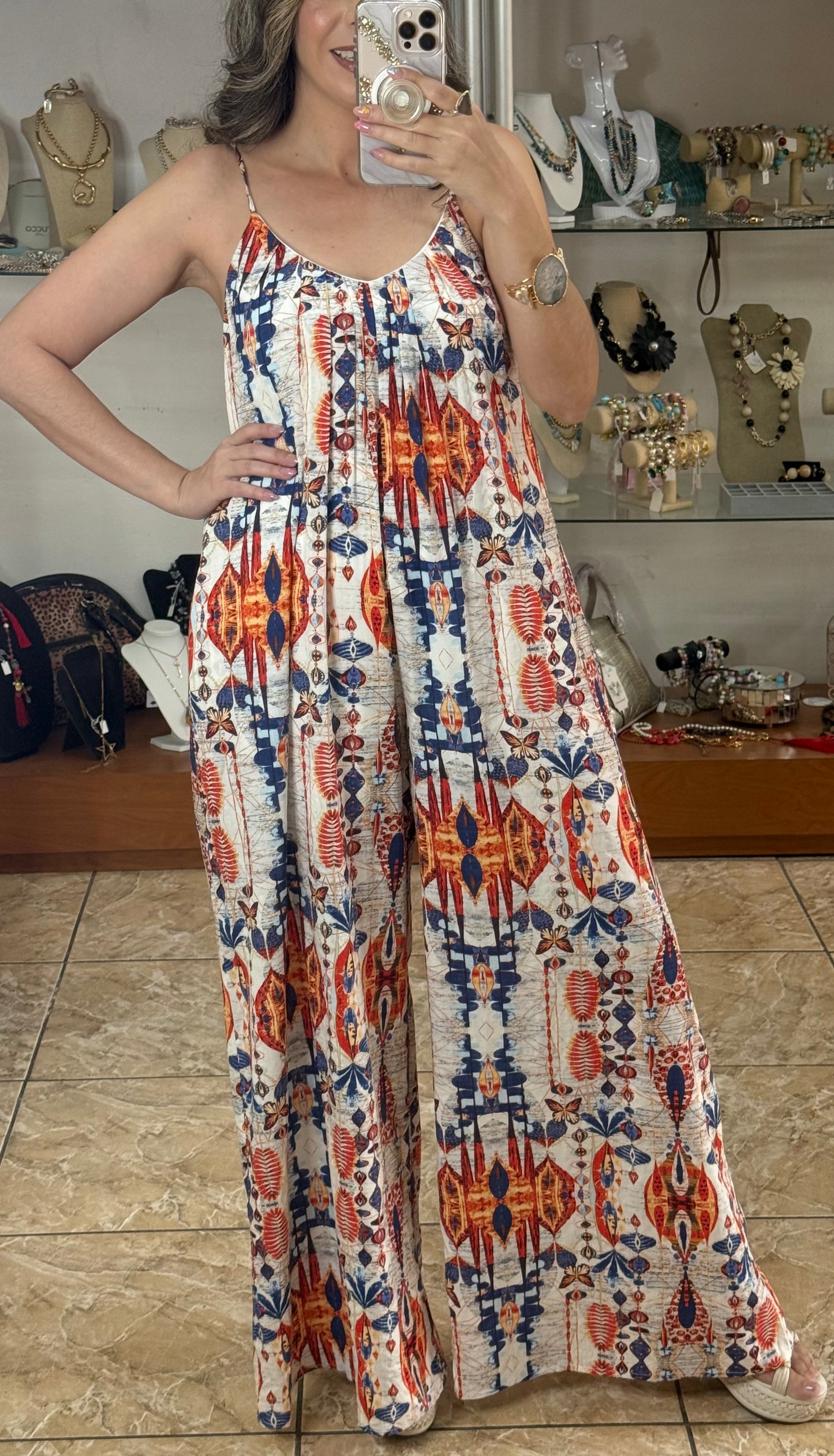 Geometric Mix Jumpsuit