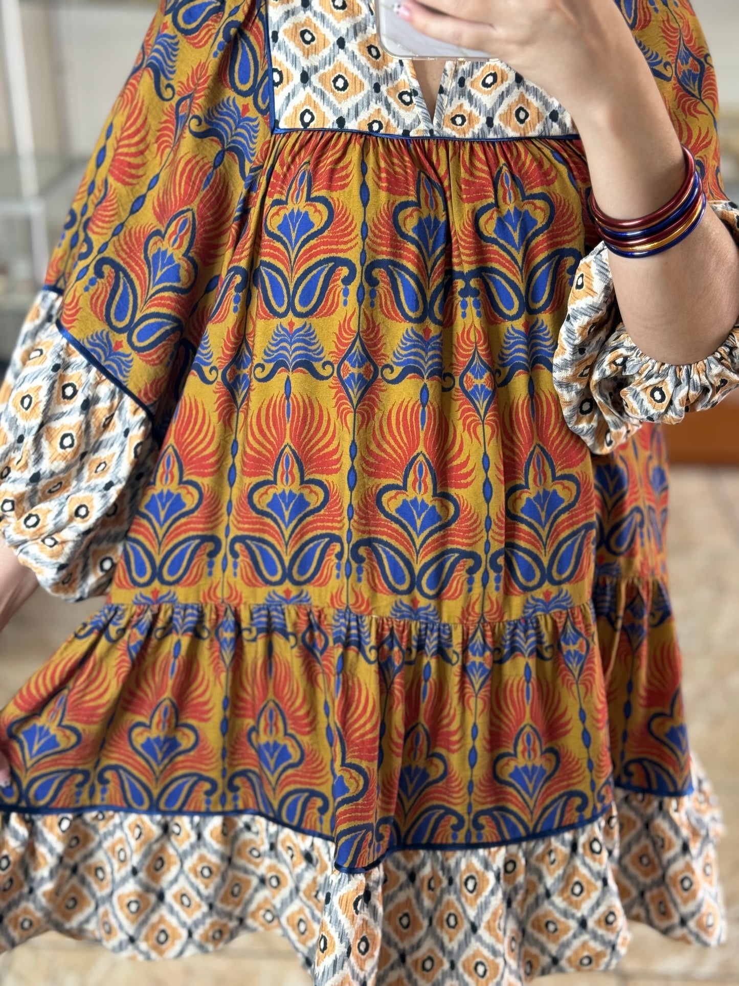 Terracotta Mix Doll Dress