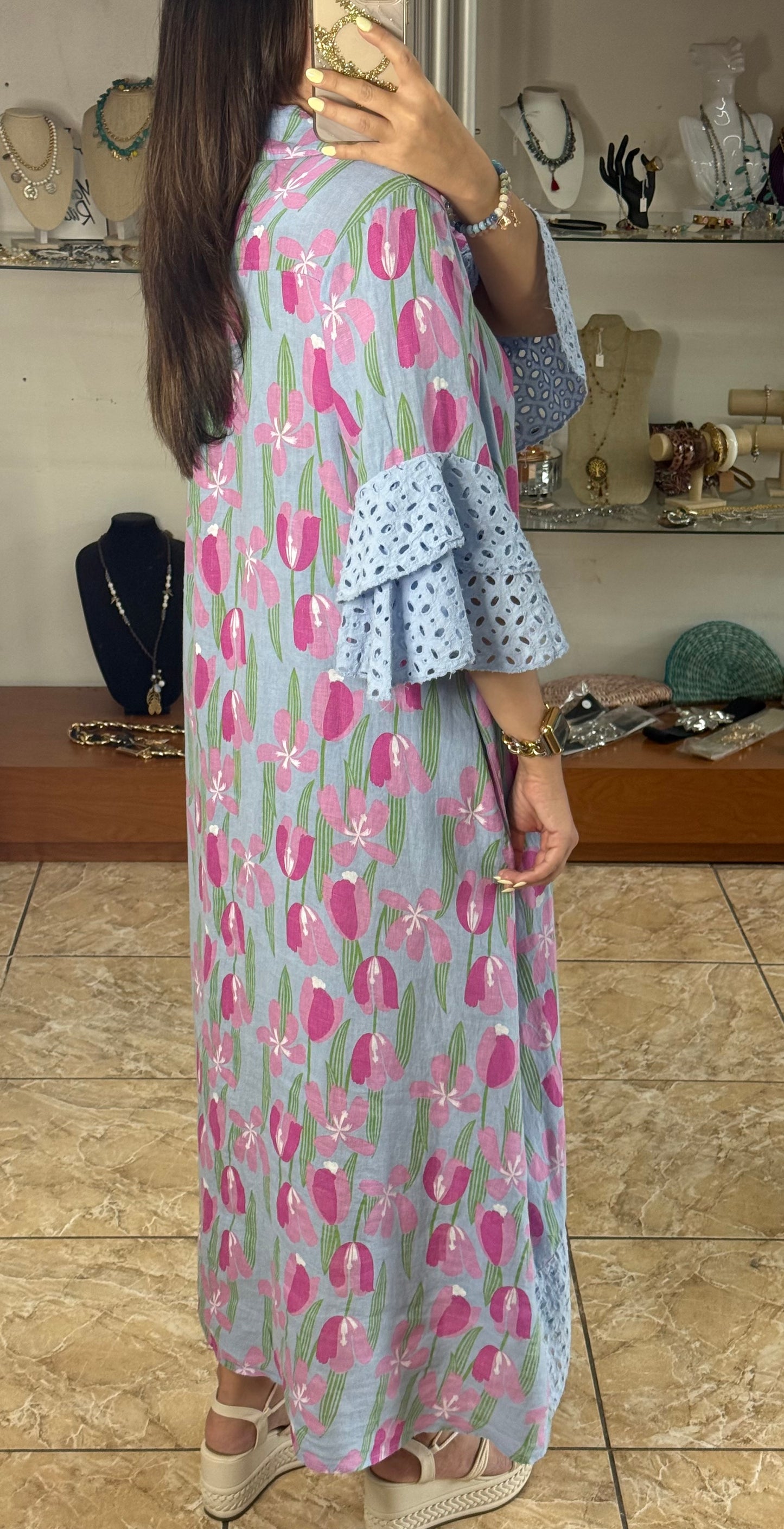 Macarena OS Floral Maxi Dress (NO RETURNS OR EXCHANGE)