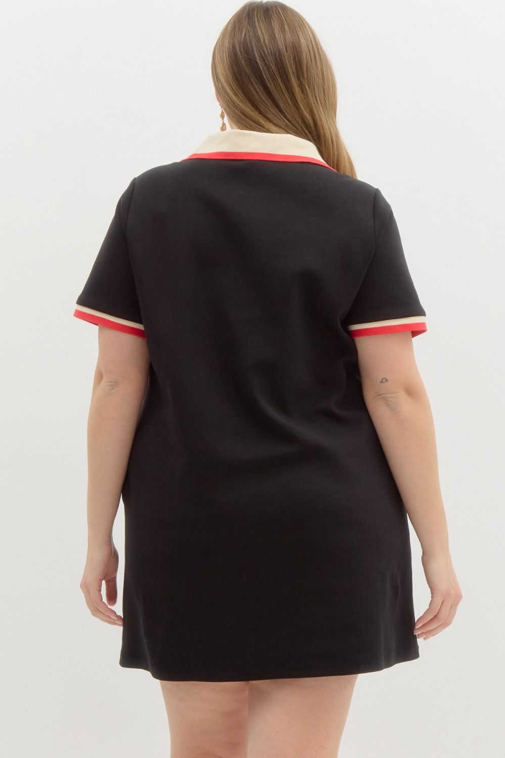 Black Pullover Mini Dress (PLUS)