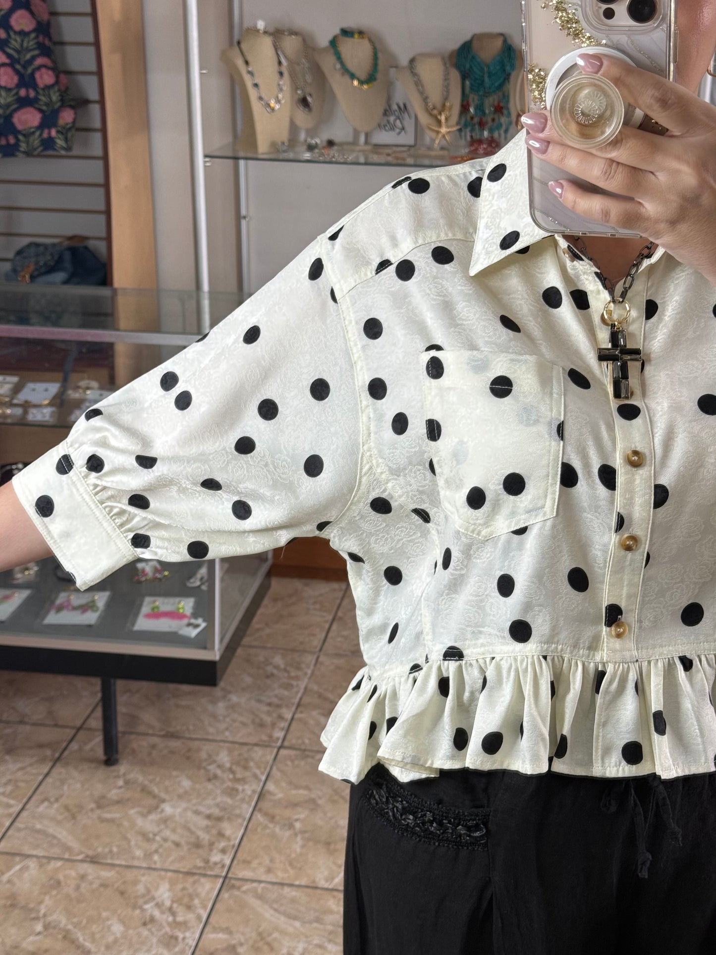 Floral Polkadot Top