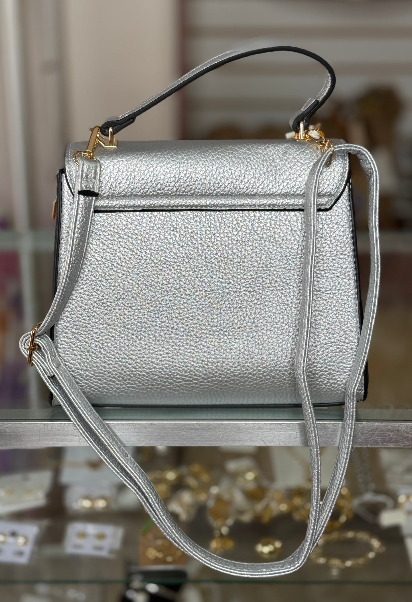 Chic Metallic Bag with Wallet (FINAL SALE)