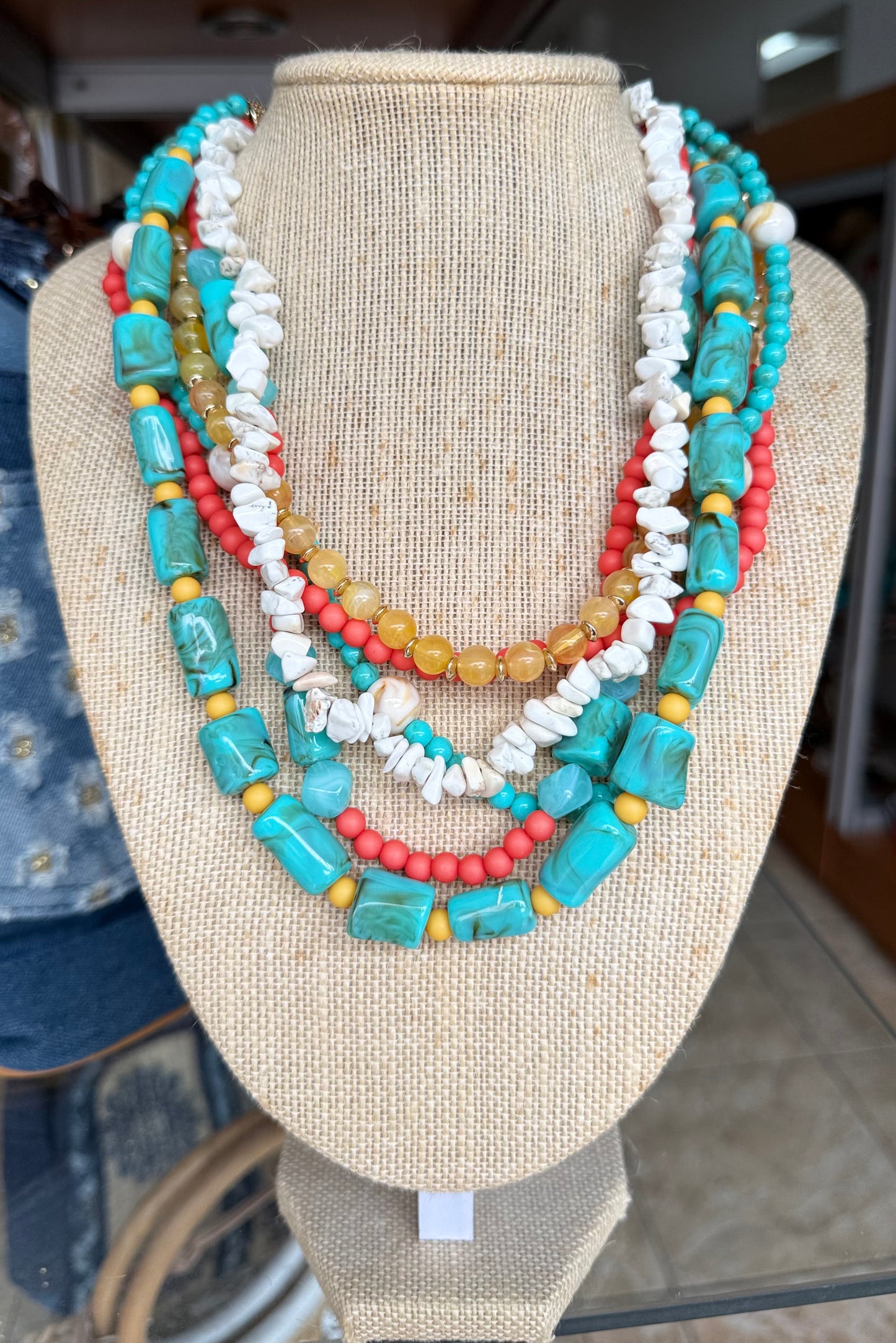 Turquoise Mix Layered Necklace (FINAL SALE)