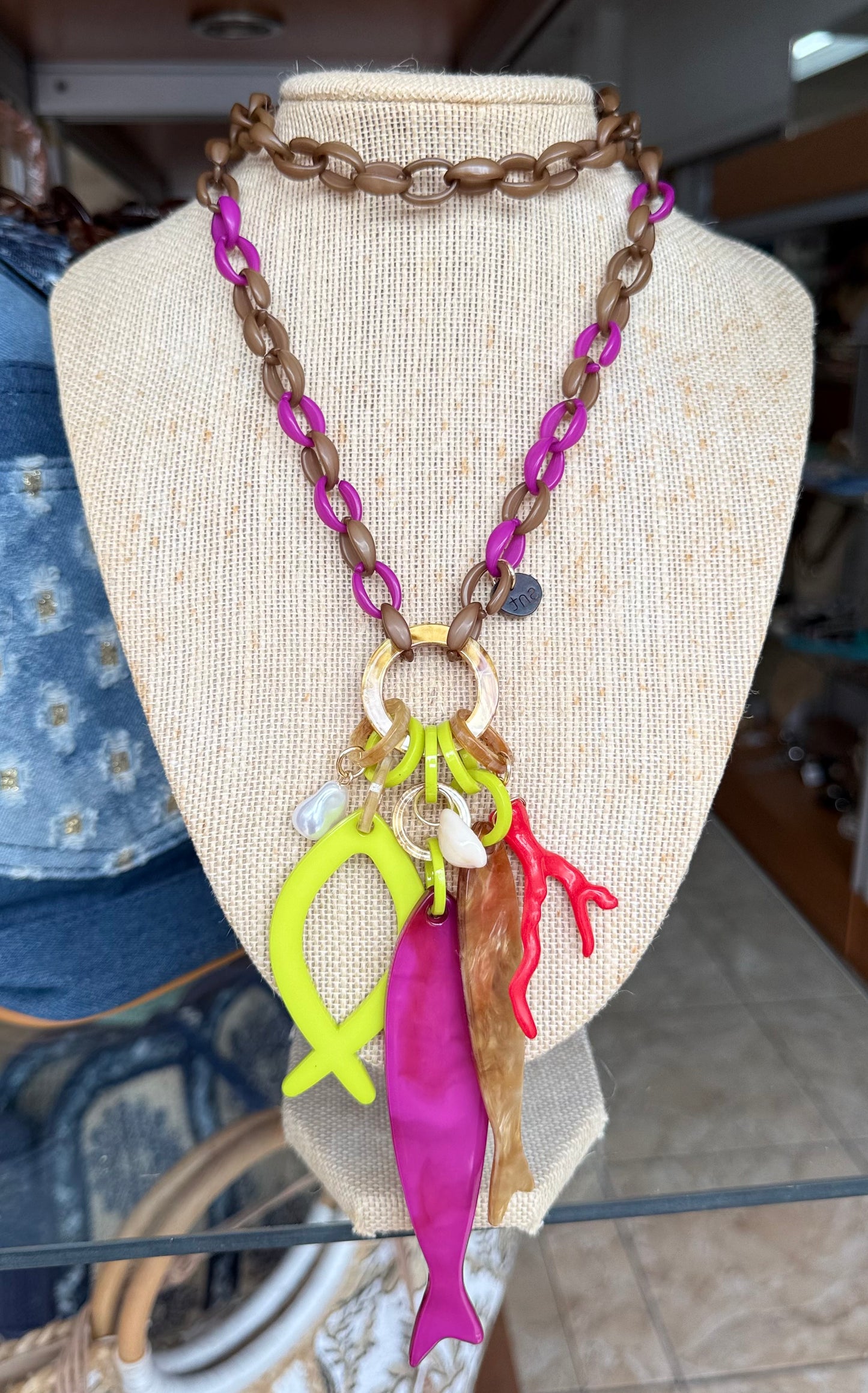 Fish & Corals Long Necklace (FINAL SALE)