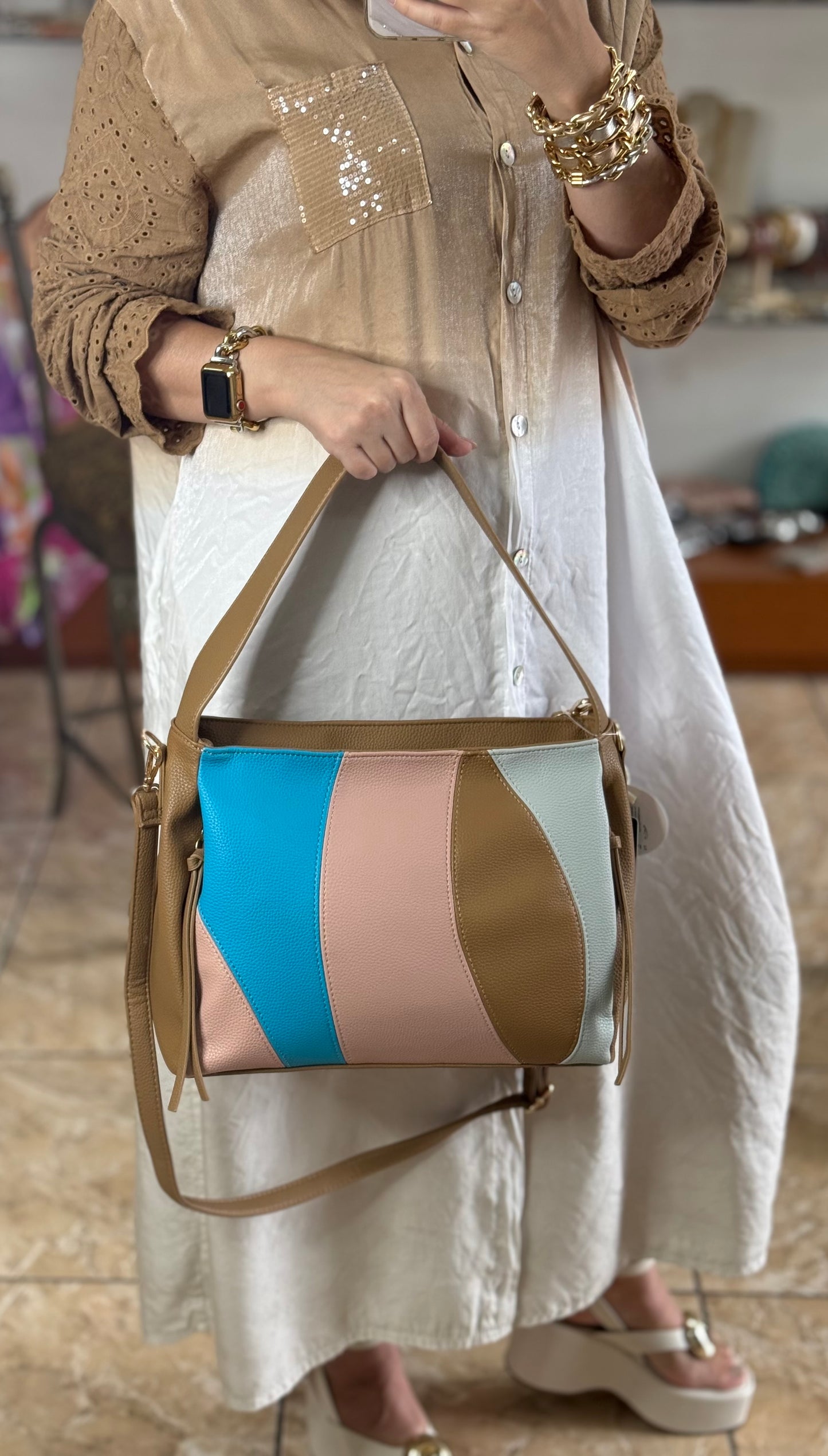 Multicolor Bag with Wallet (FINAL SALE)