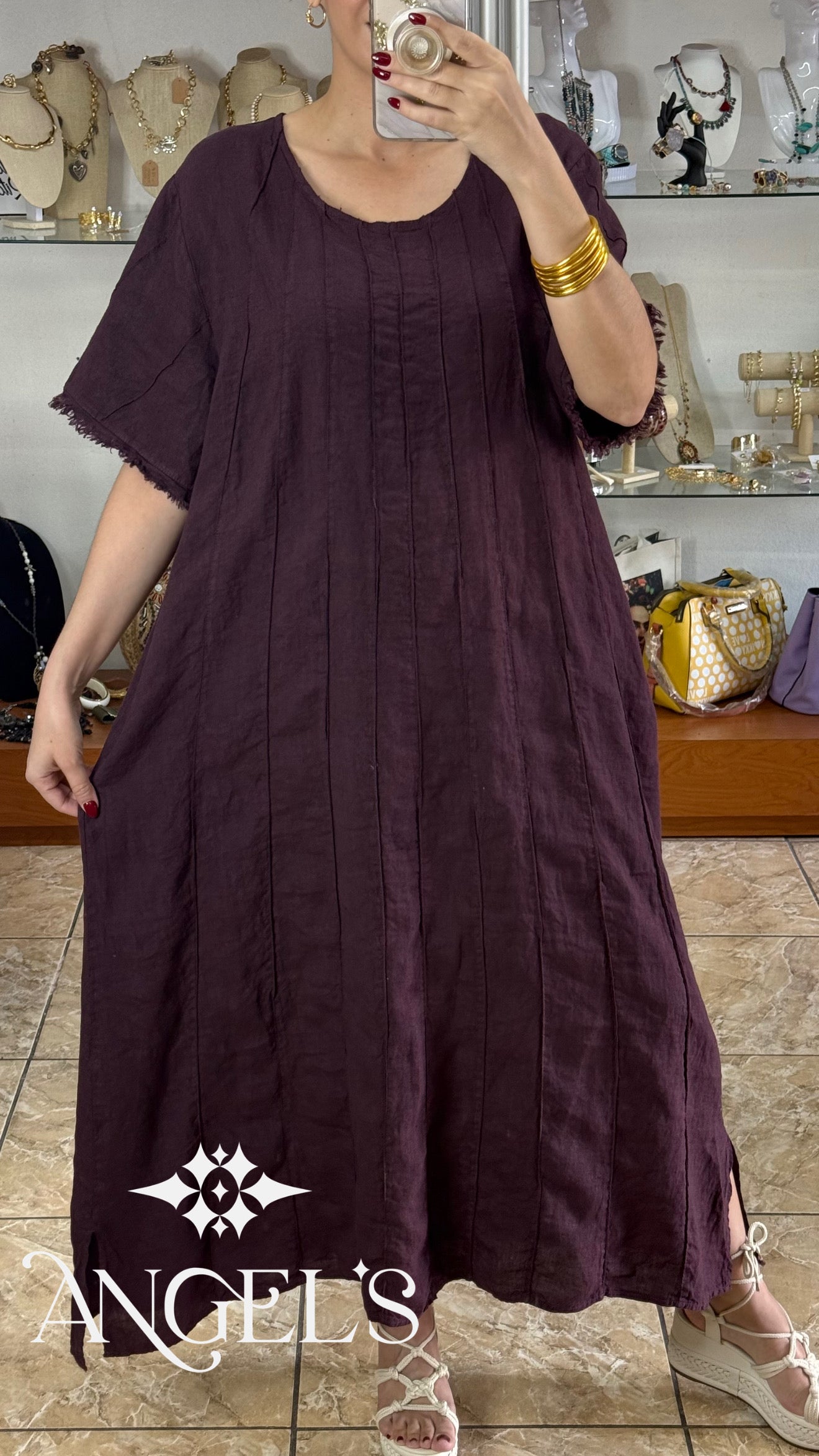 Linen OS Maxi Dress (FINAL SALE)