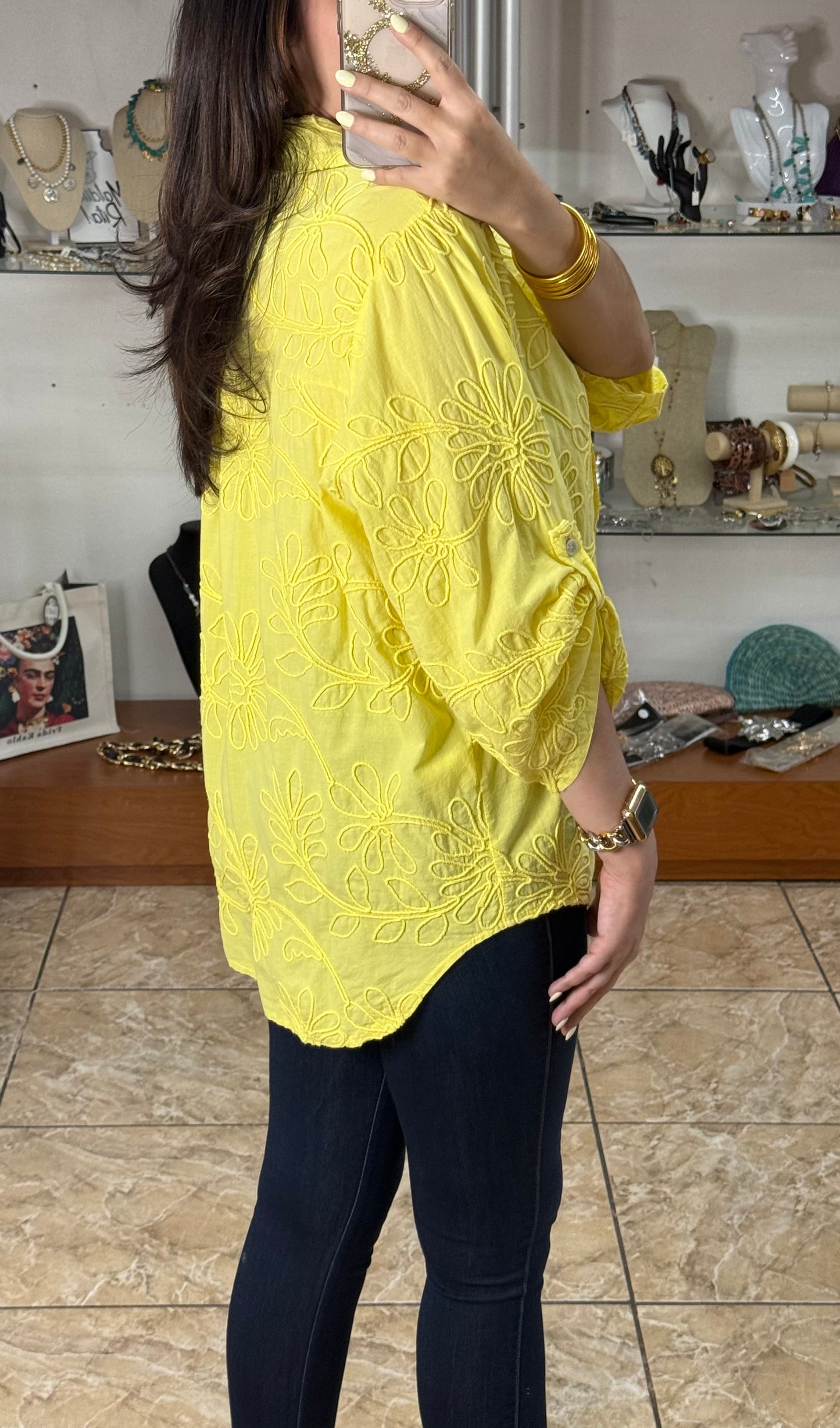 OS Embroidered Tunic Top (NO RETURNS OR EXCHANGE)