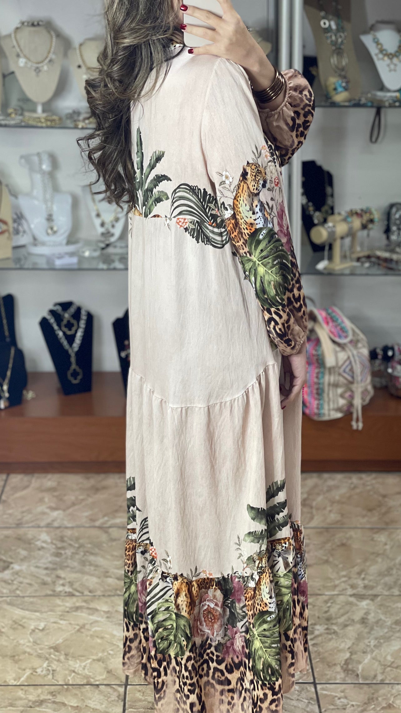 Leopard Jungle OS Maxi Dress