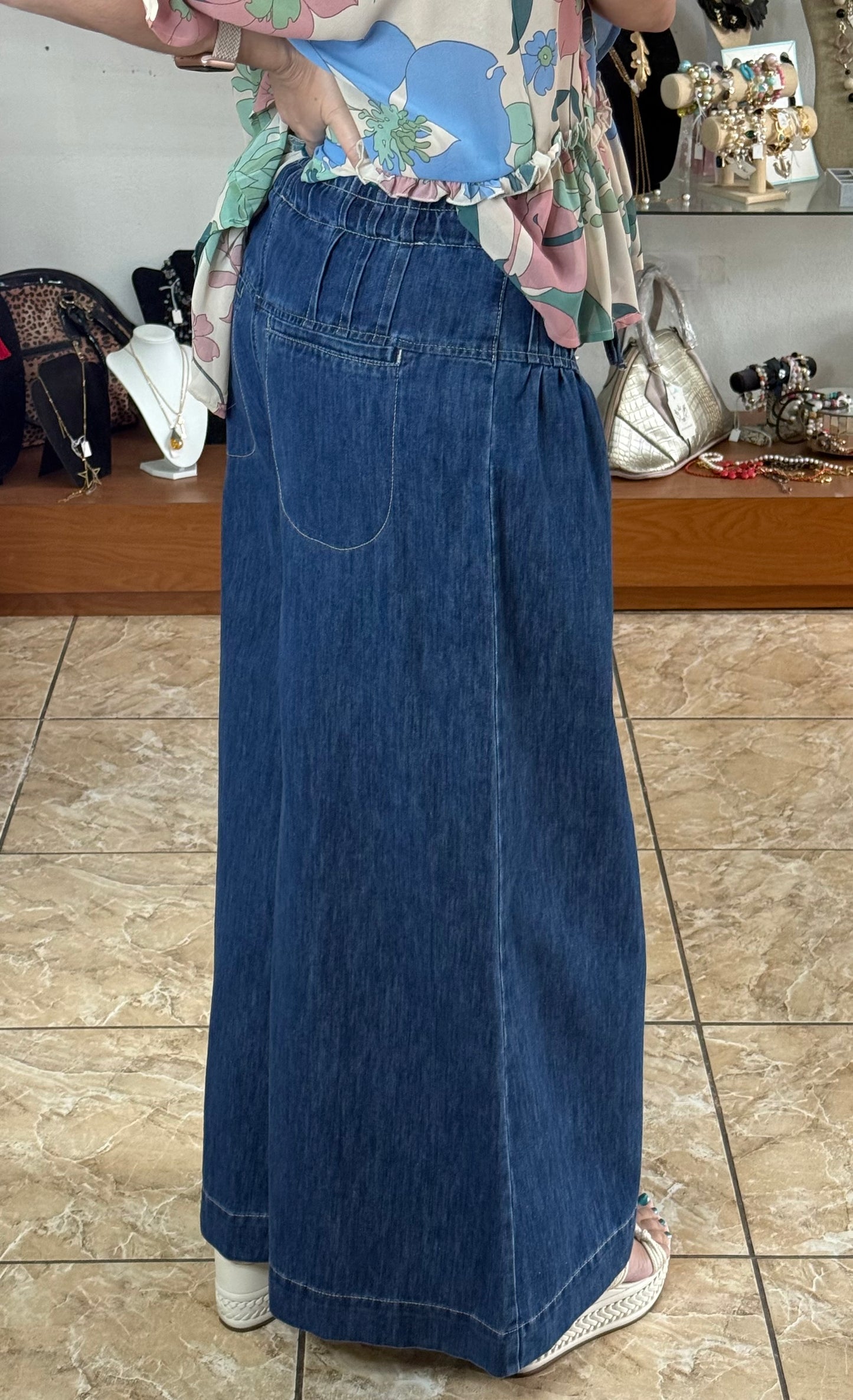 Wide Leg Denim Pant