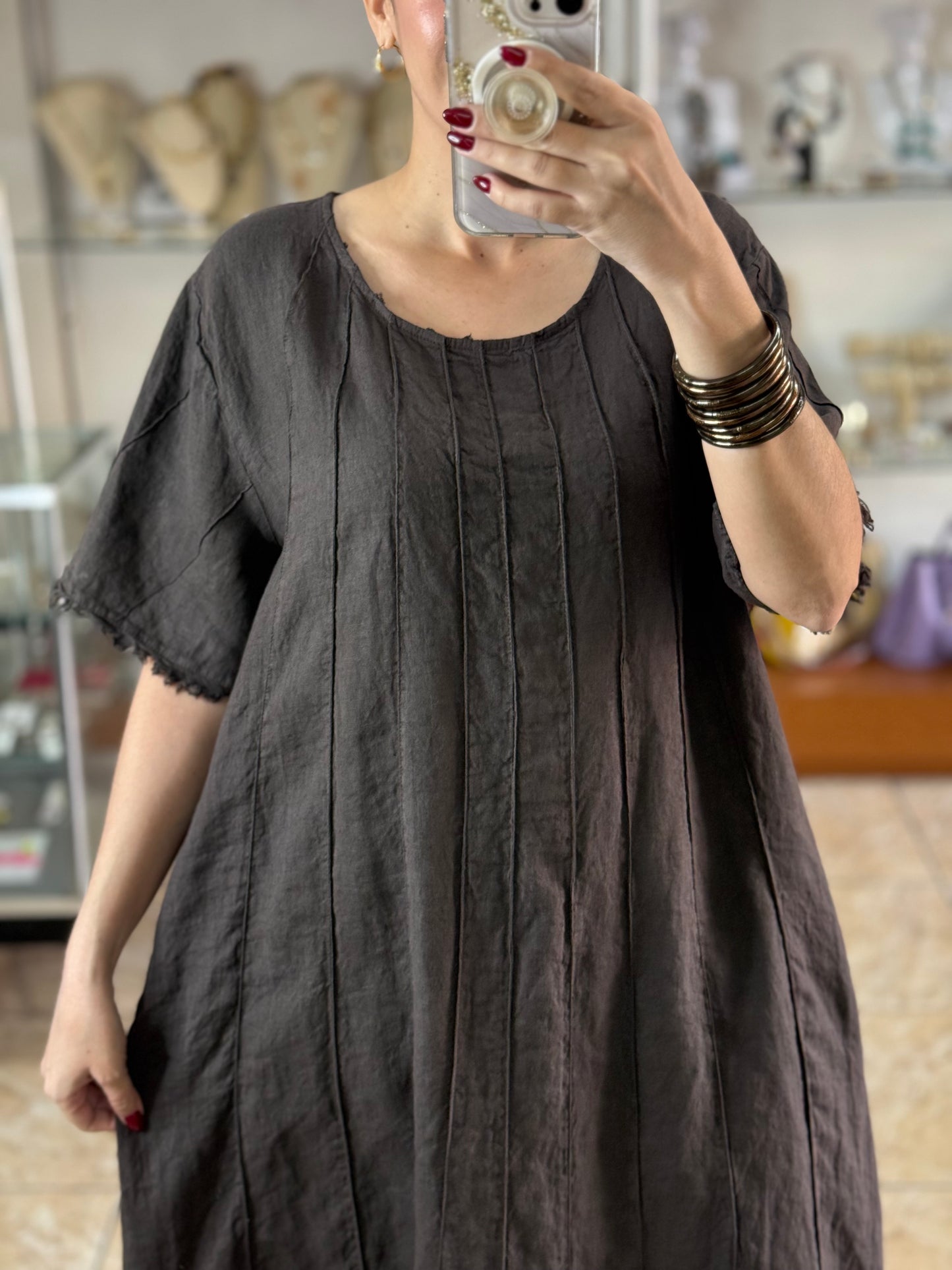 Linen OS Maxi Dress (FINAL SALE)