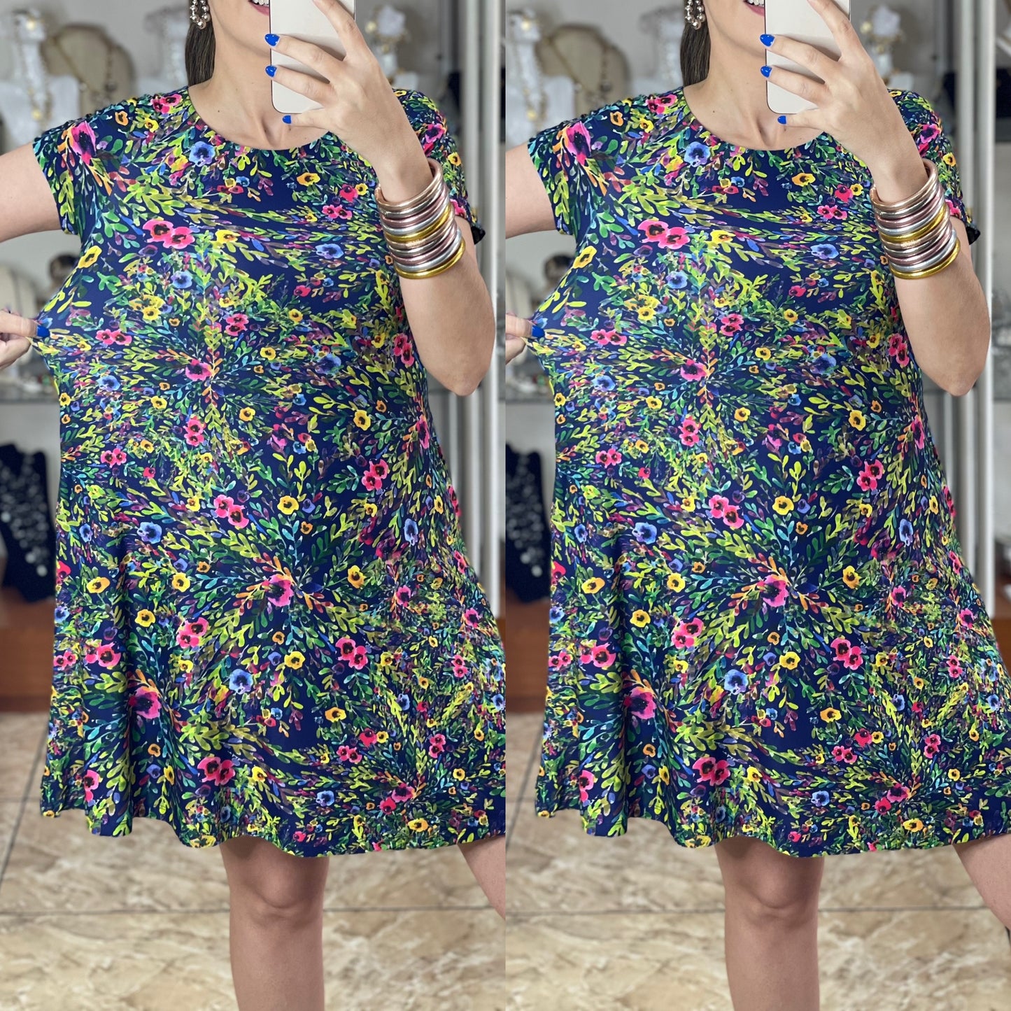 Floral Print A-Line Dress