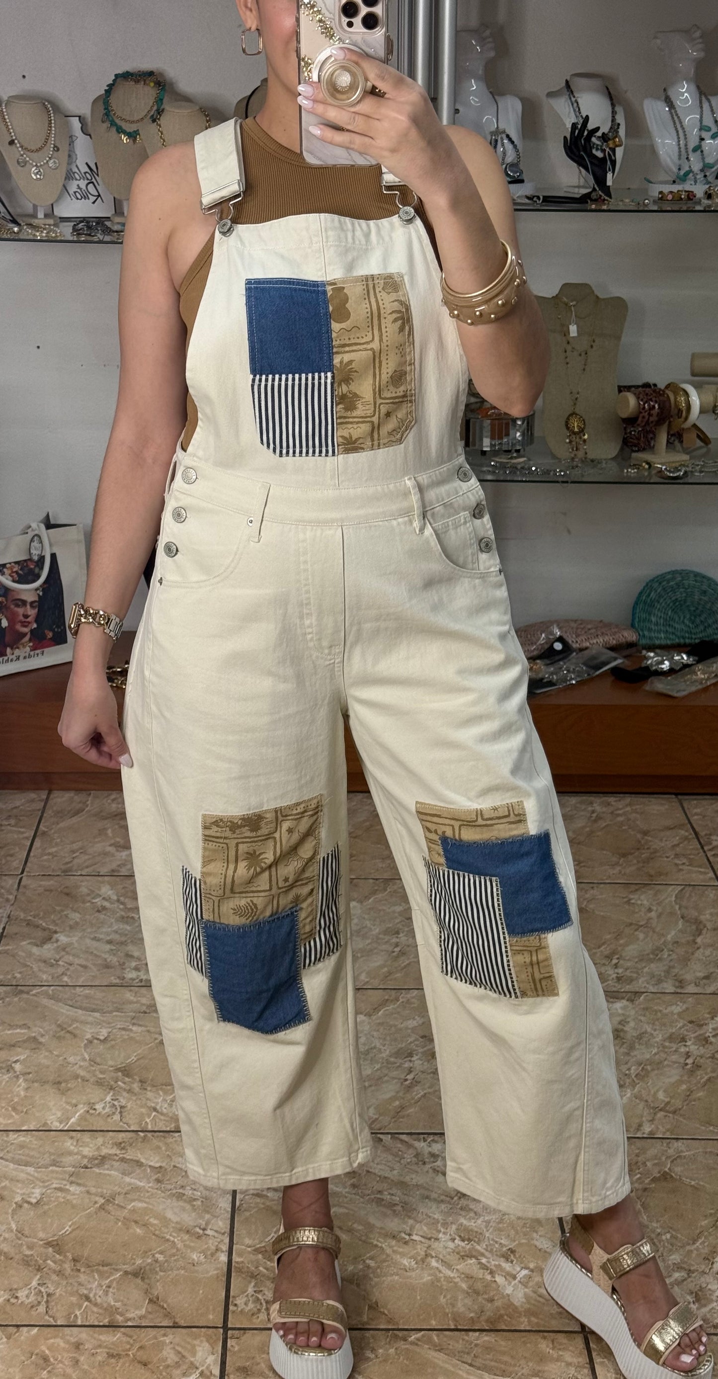 Patches Denim Overall