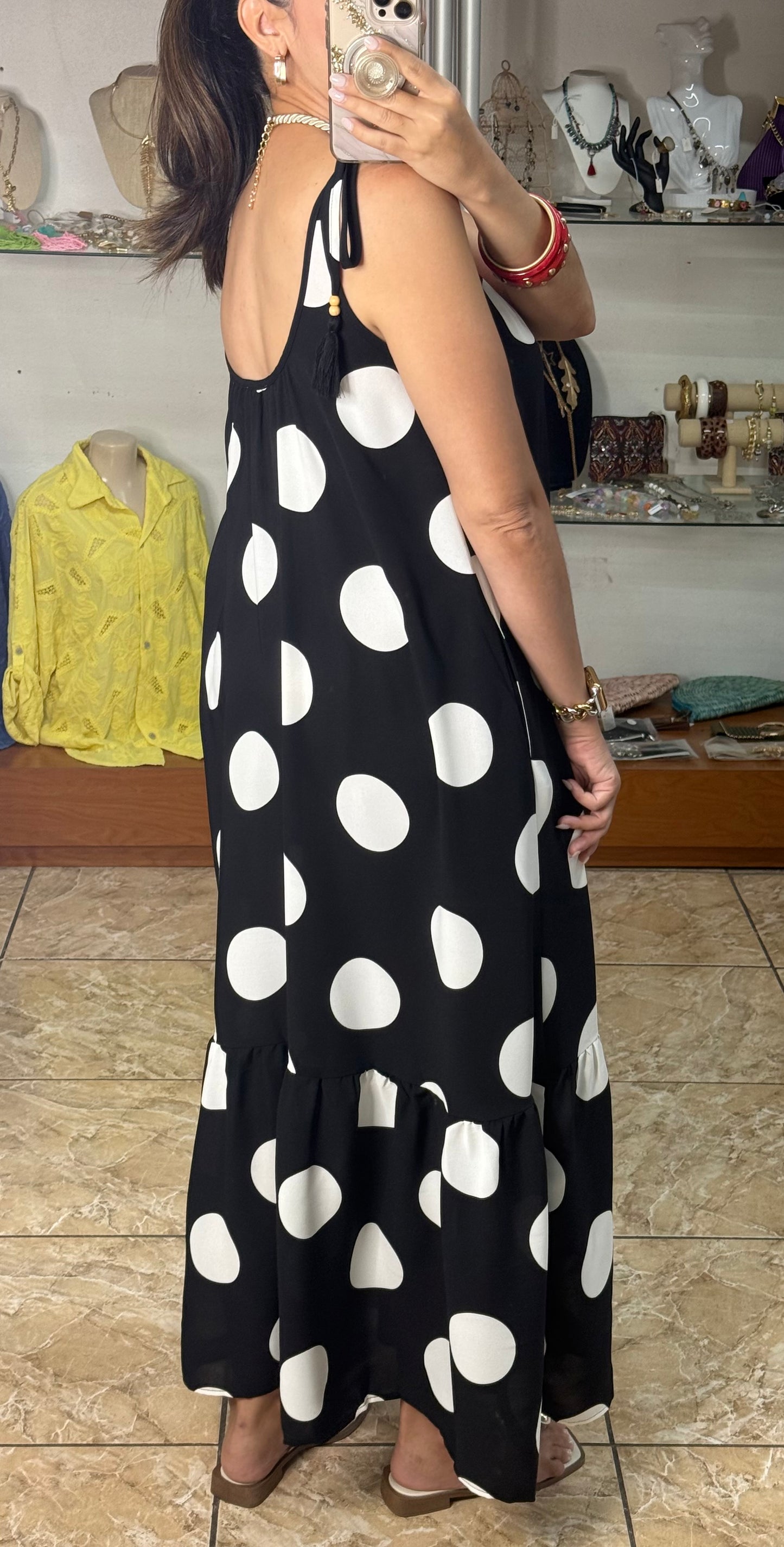 Black/White Polkadots Maxi Dress (REGULAR & PLUS)