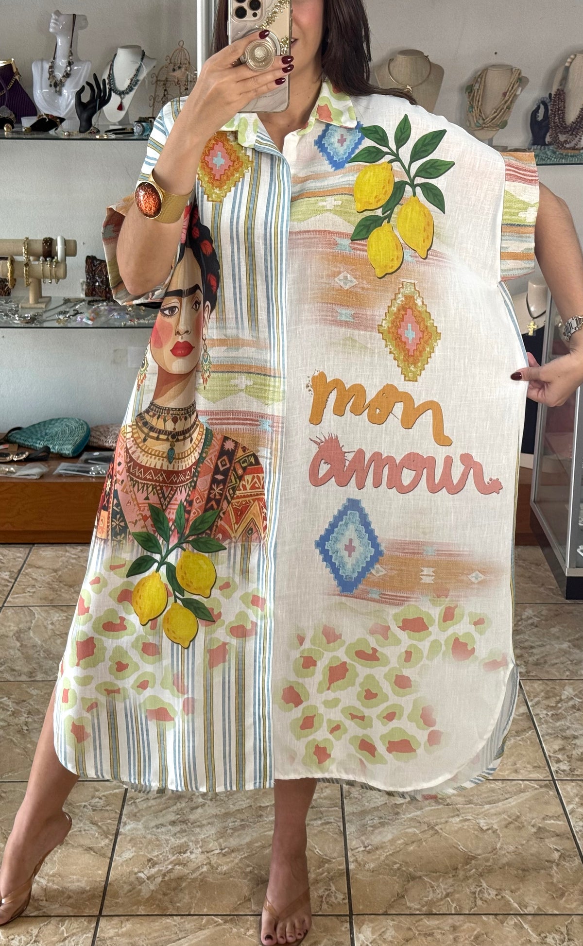 OS Frida Mon Amour Dress (NO RETURNS OR EXCHANGE)