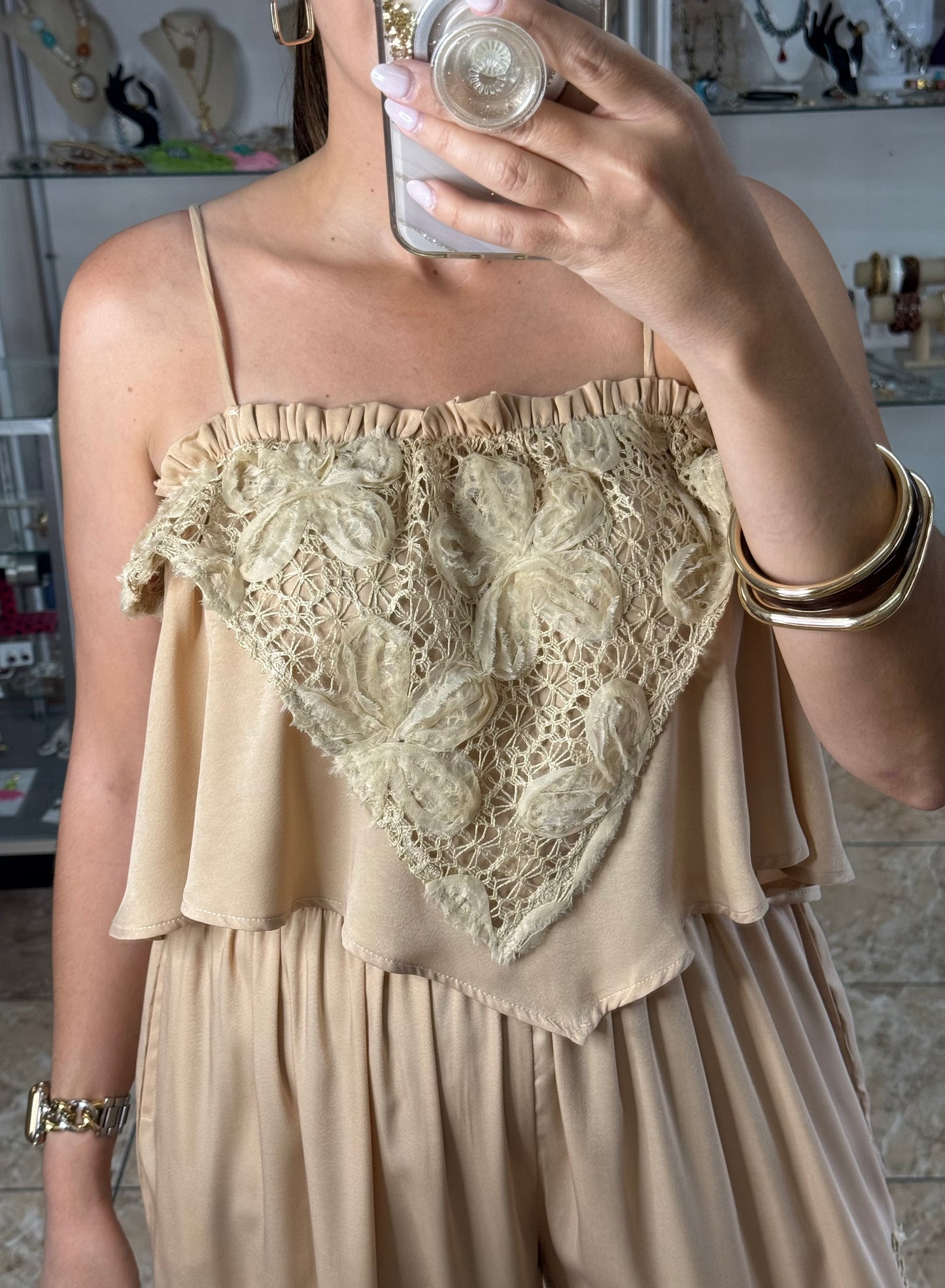 Crop Top & Harem Pants Set