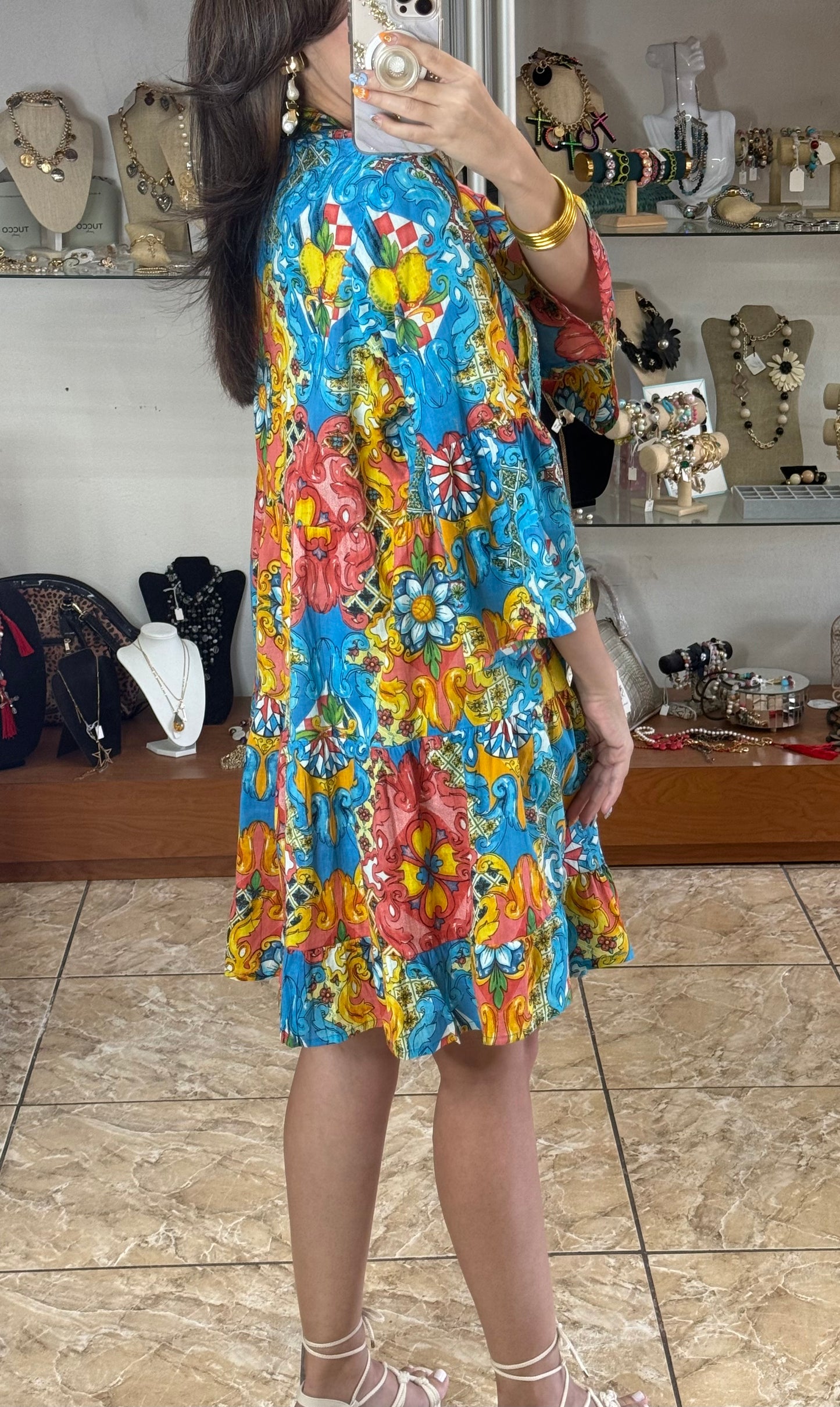 Beaded OS Boho Dress