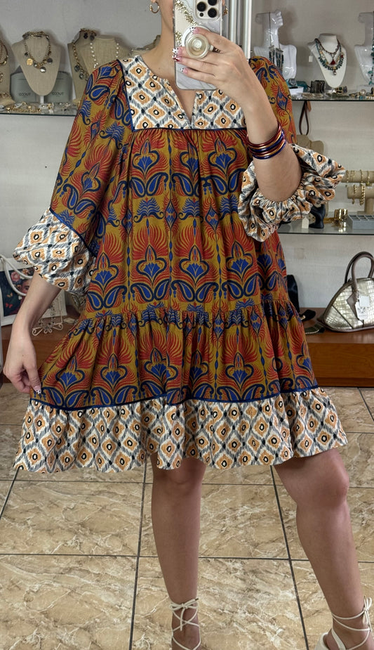 Terracotta Mix Doll Dress