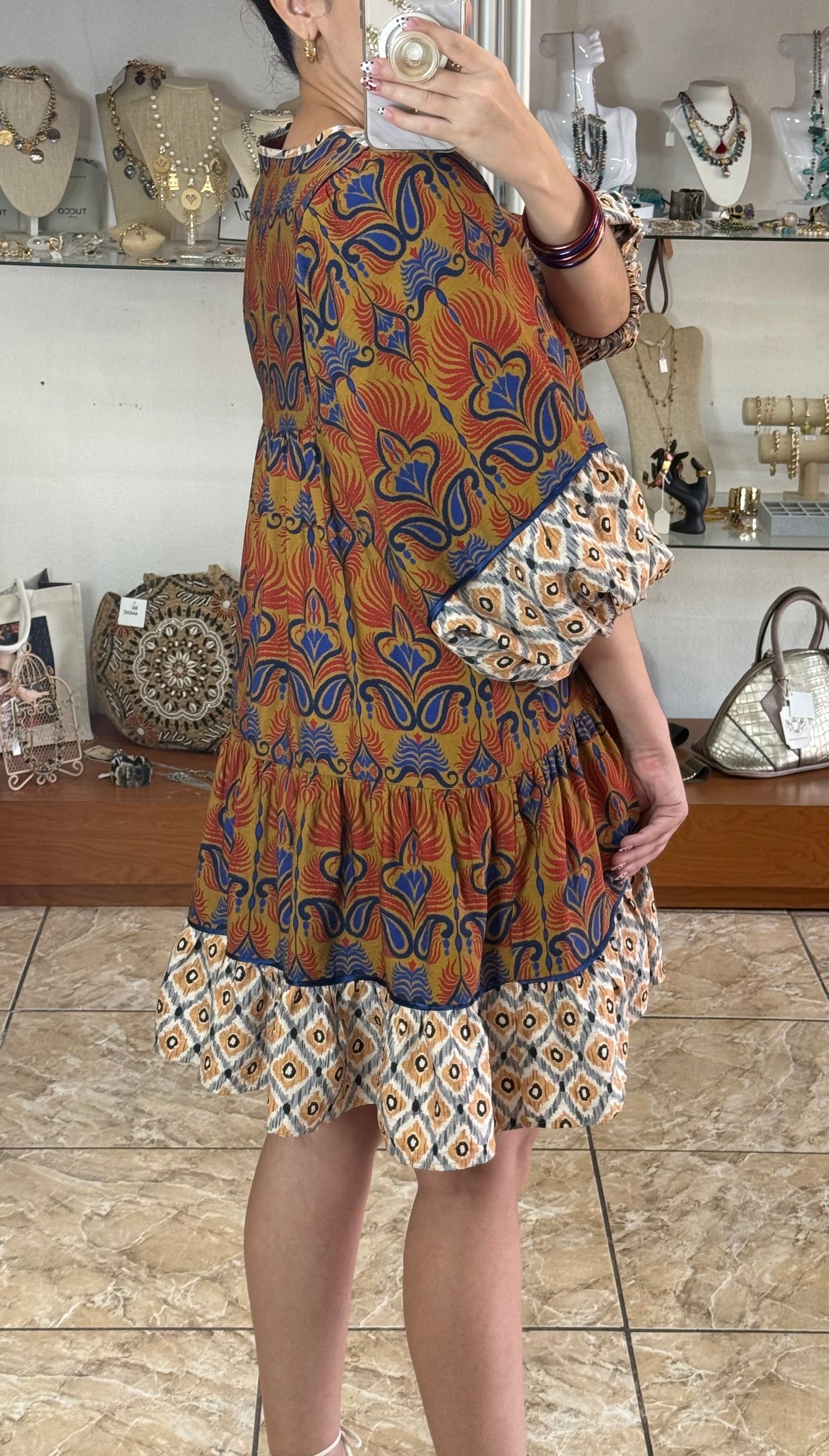 Terracotta Mix Doll Dress