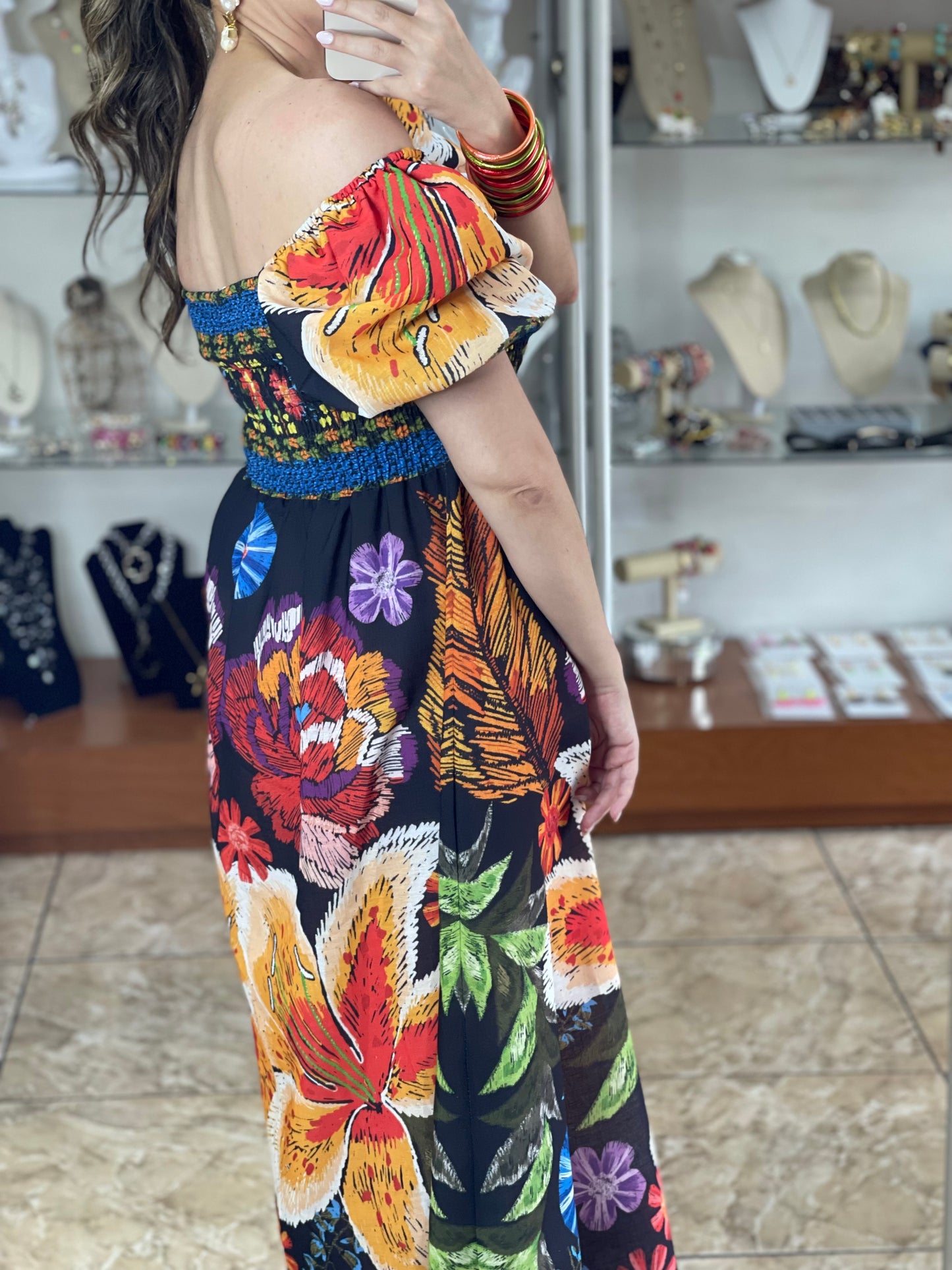 Floral Mix OS Maxi Dress