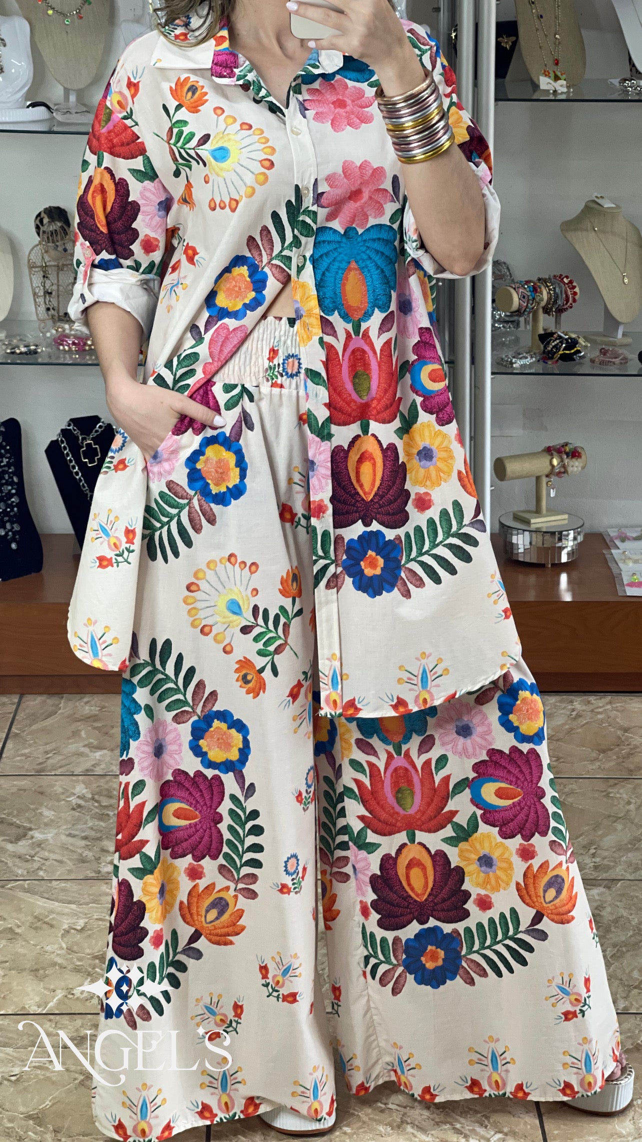 Tunic and Pant Floral Set