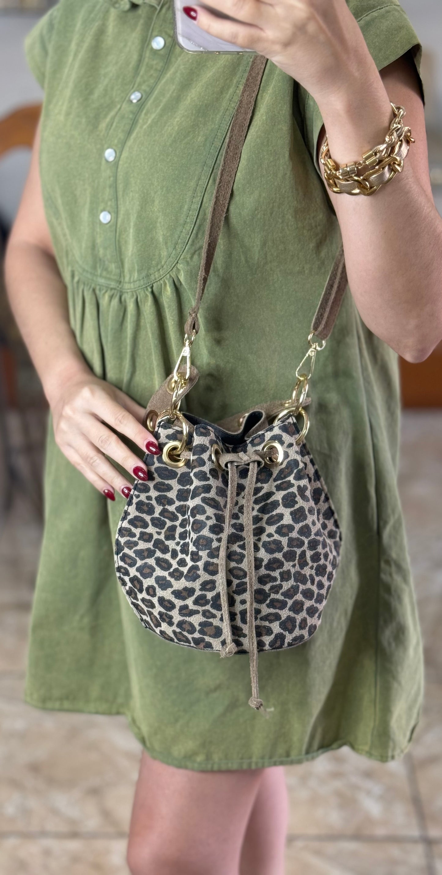 Leopard Bucket Bag (FINAL SALE)