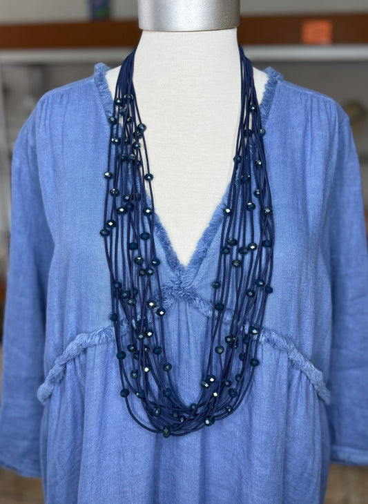 Long Beaded Multi-Strand Necklace (NO RETURNS OR EXCHANGE)