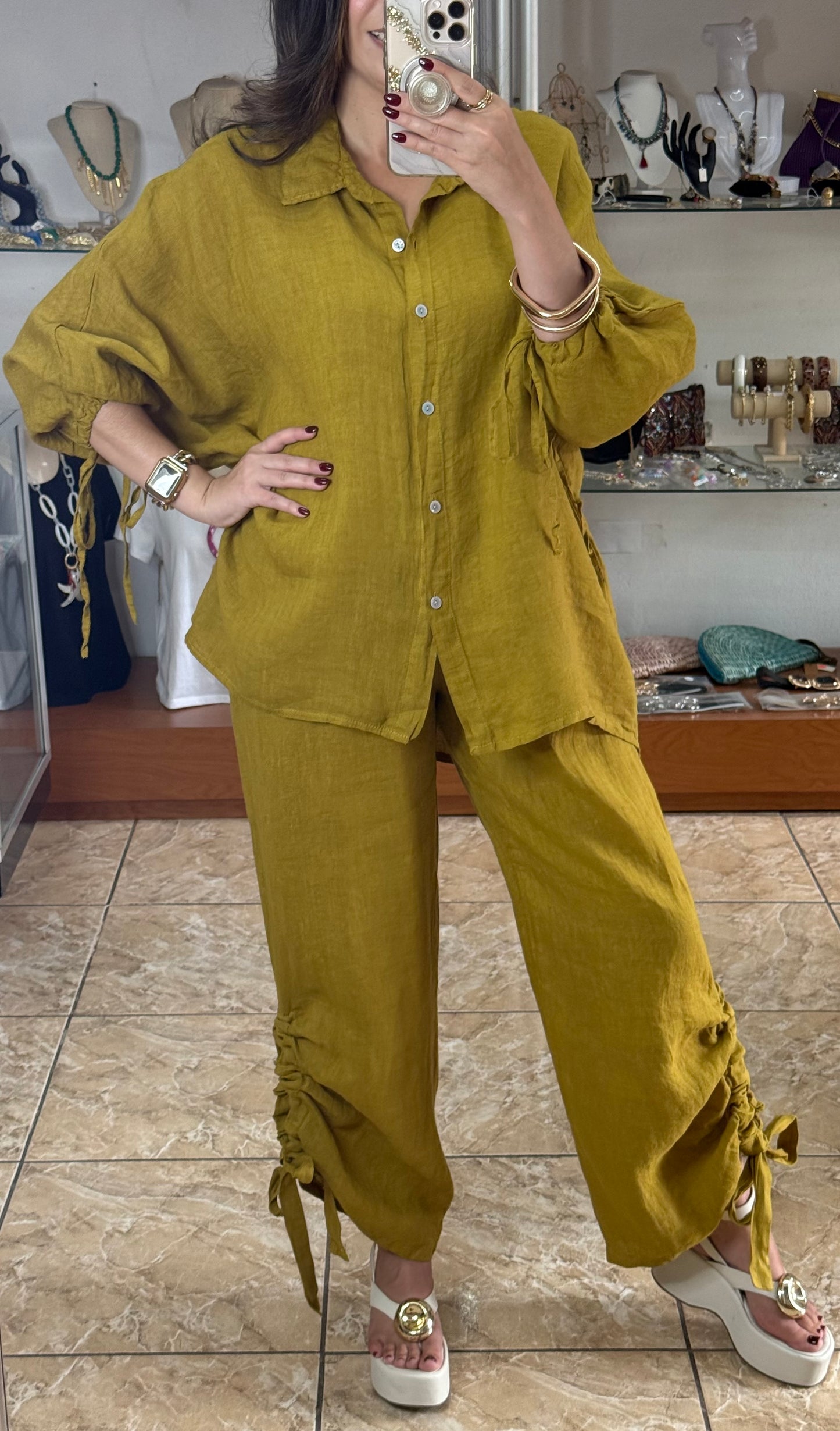 Amanda OS Linen Set (NO RETURNS OR EXCHANGE)