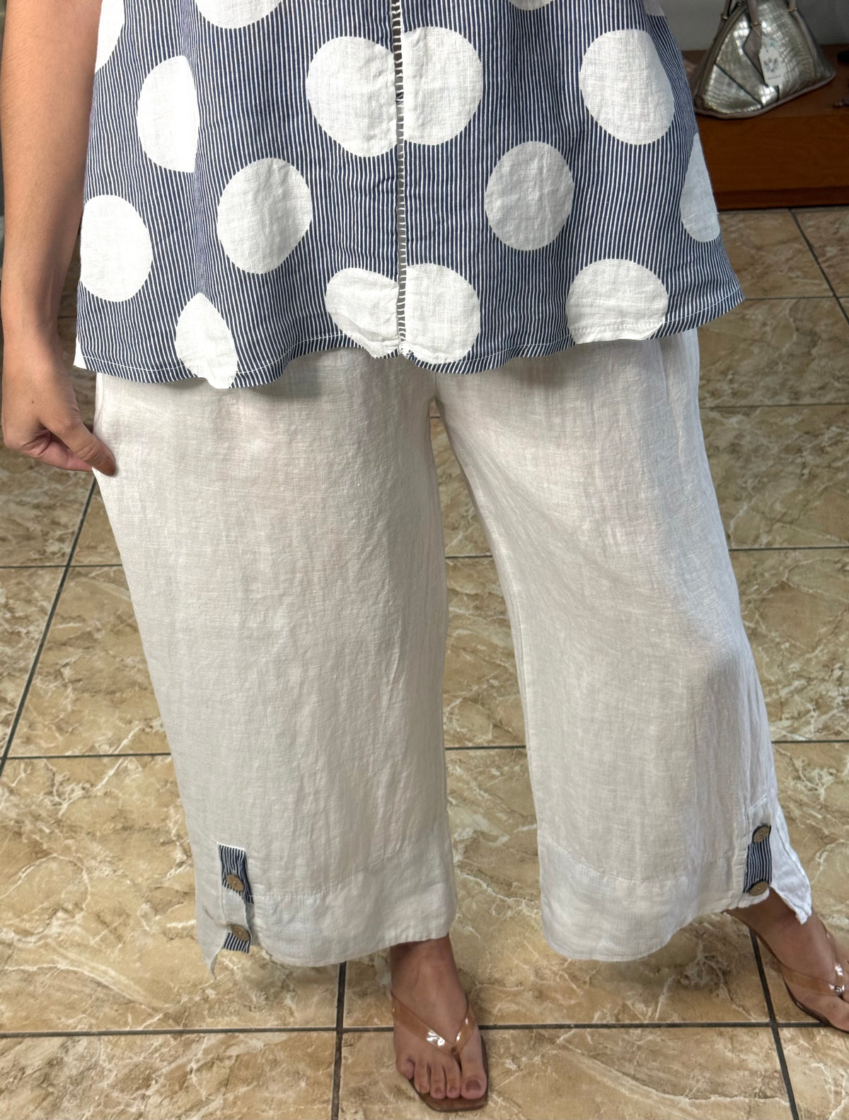 Stripes & Polka Dots OS Linen Set (NO RETURNS OR EXCHANGE)
