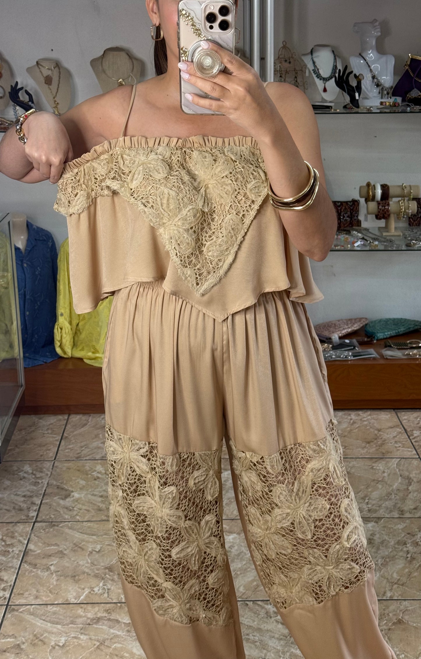 Crop Top & Harem Pants Set