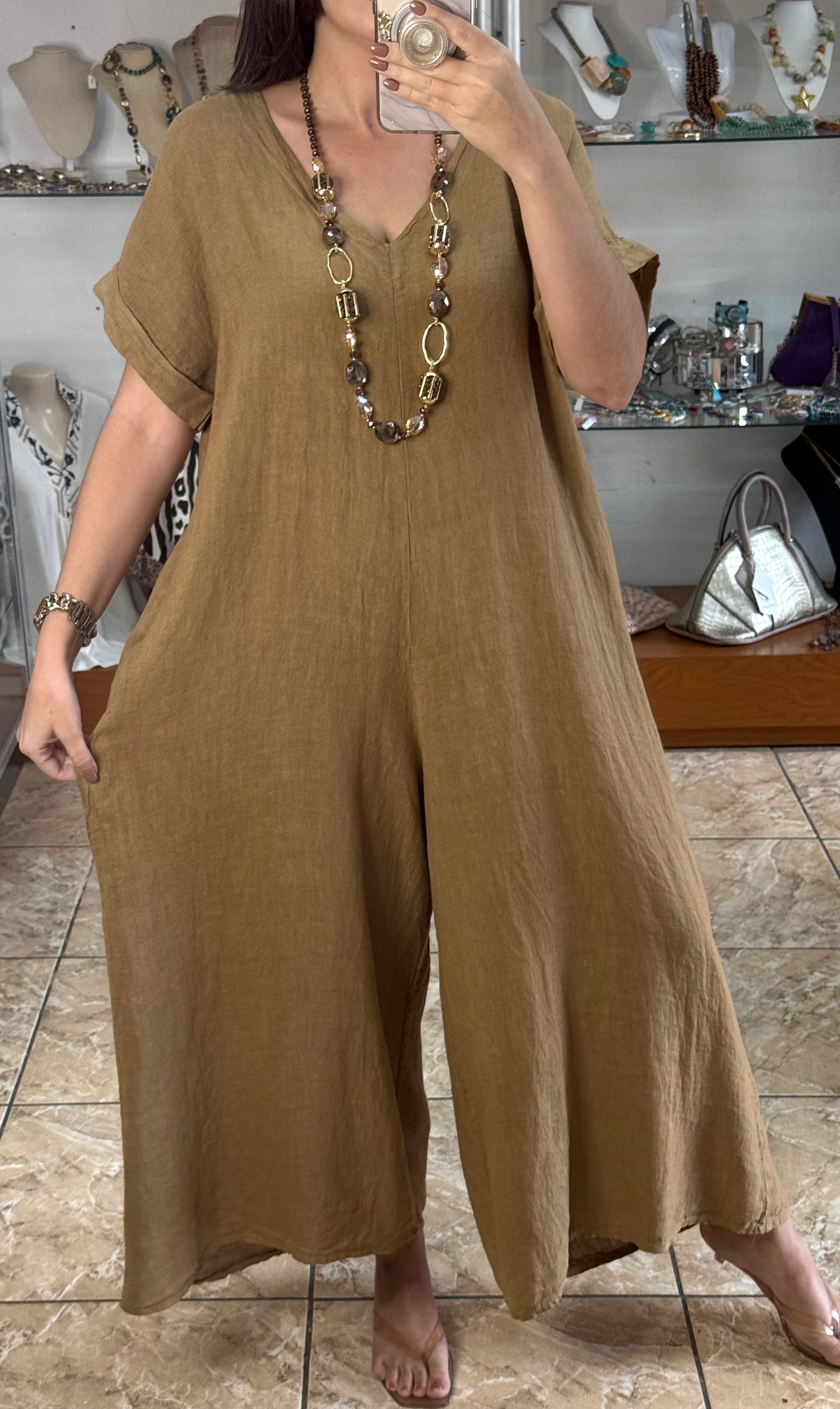 OS Linen Jumpsuit (NO RETURNS OR EXCHANGE)