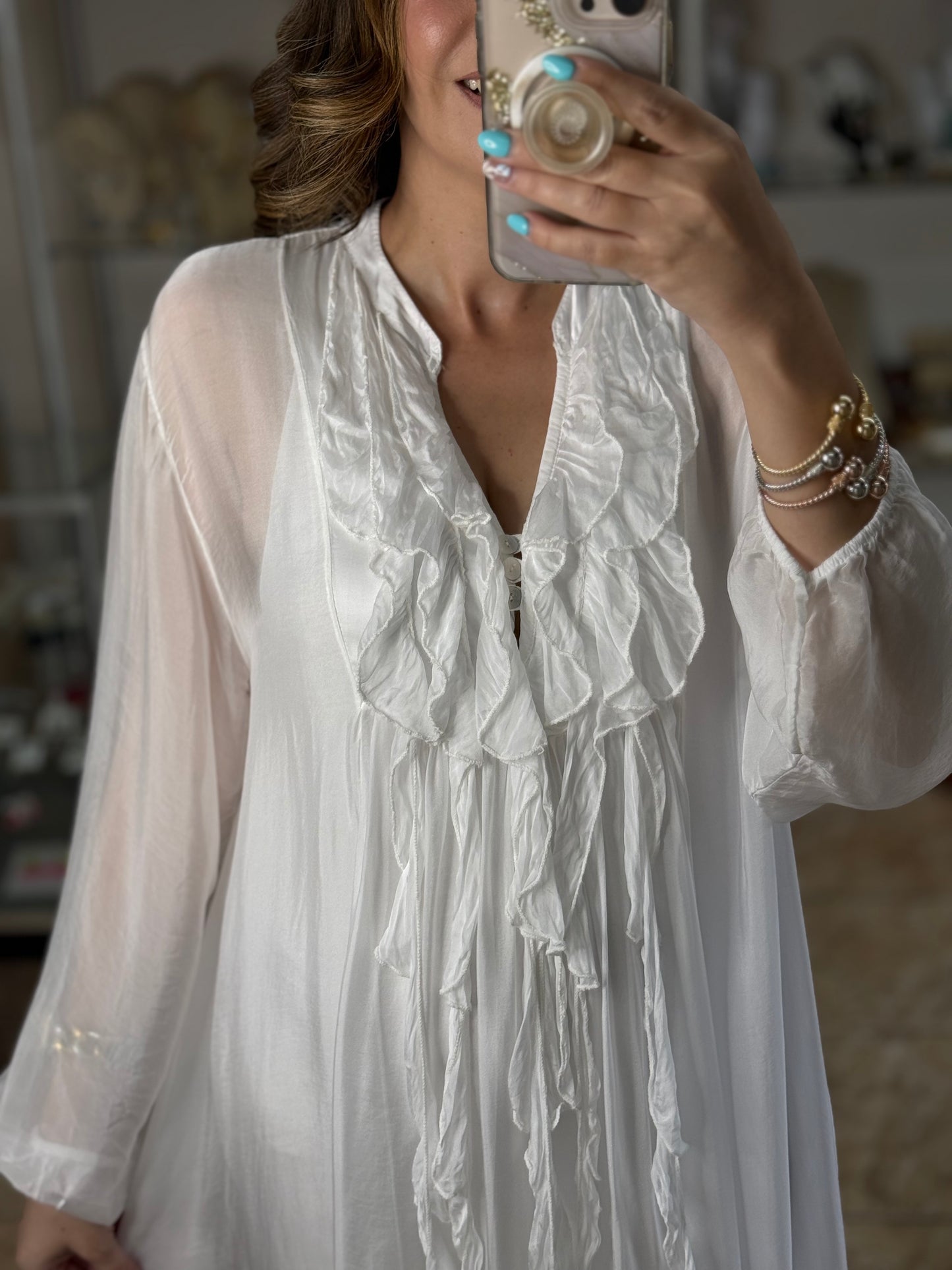 OS Silk Maxi Dress (NO RETURNS OR EXCHANGE)