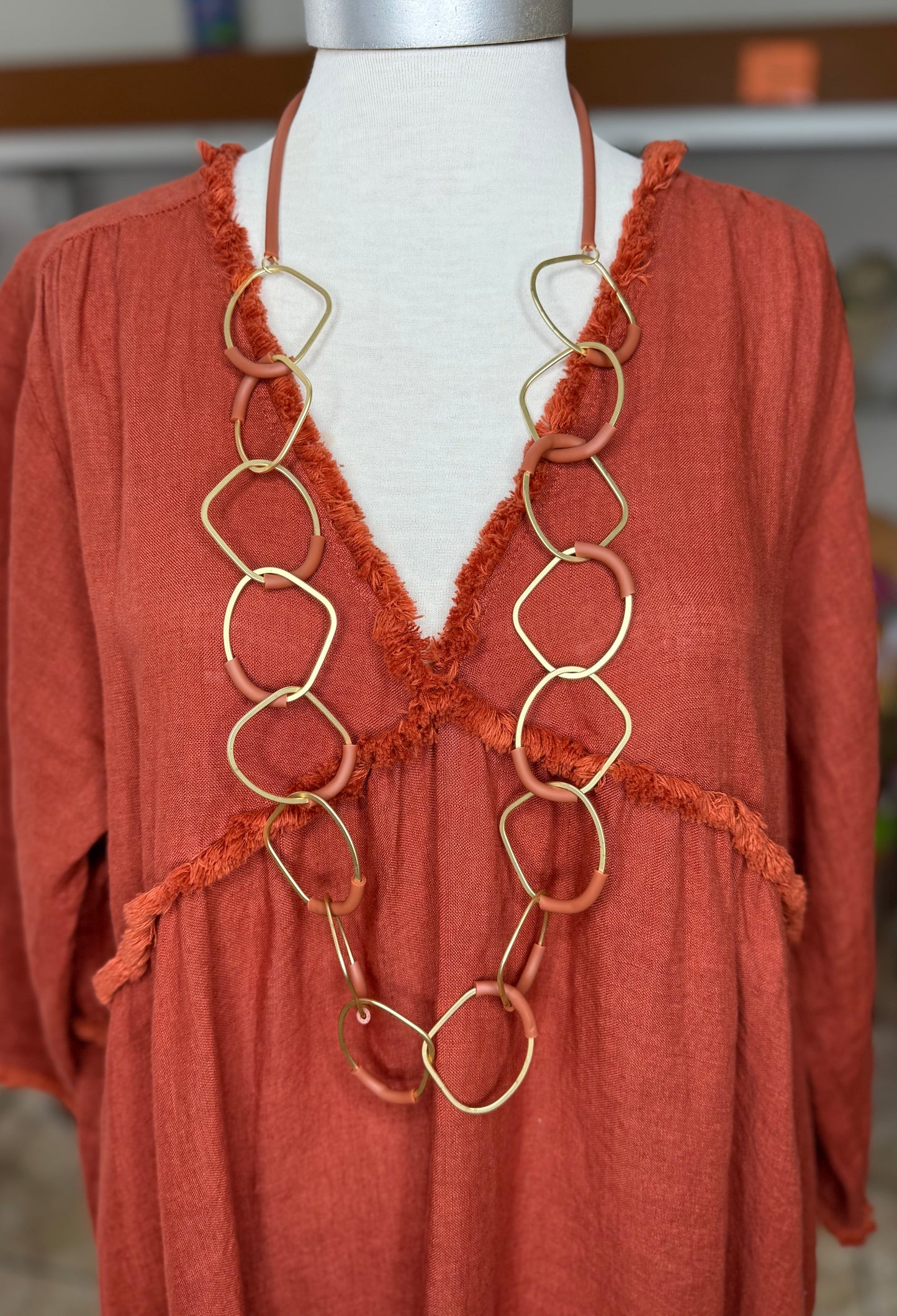 Gold Mix Long Necklace (NO RETURNS OR EXCHANGE)