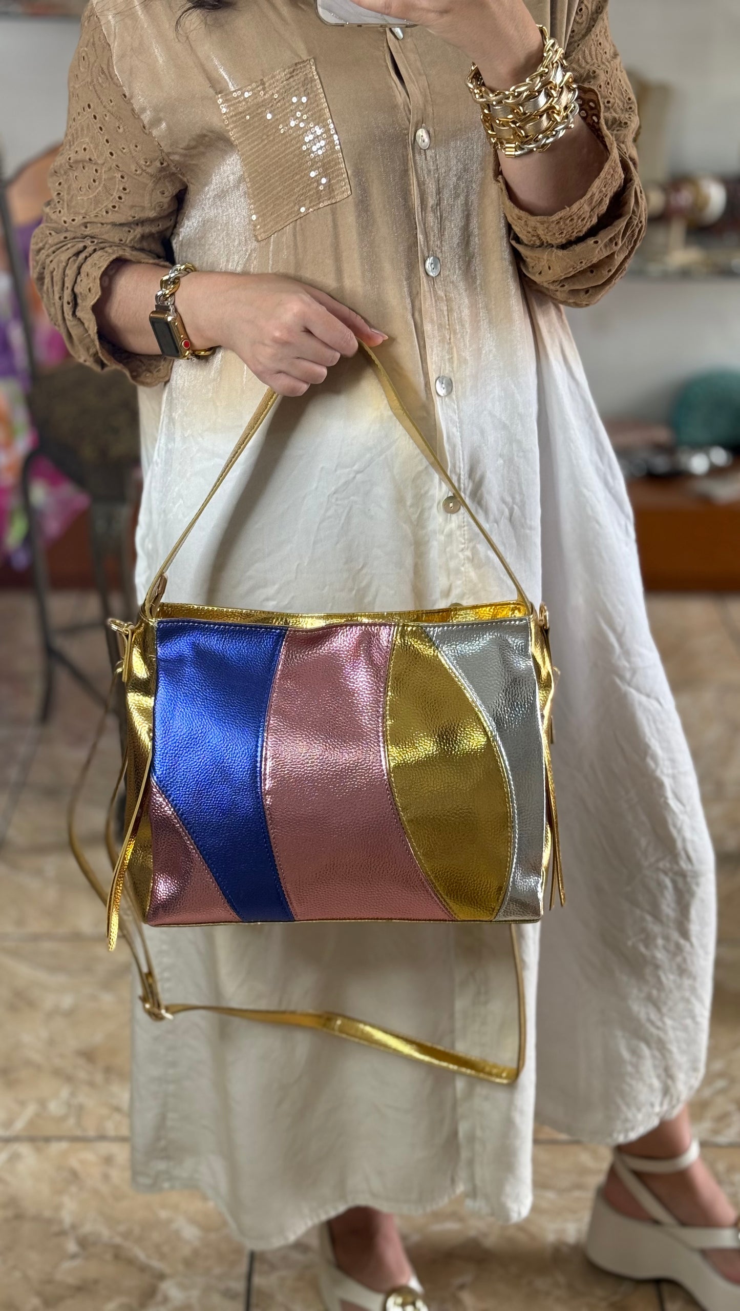 Multicolor Bag with Wallet (FINAL SALE)
