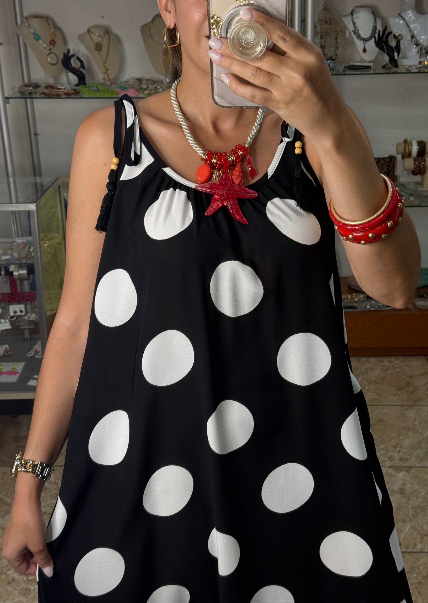 Black/White Polkadots Maxi Dress (REGULAR & PLUS)