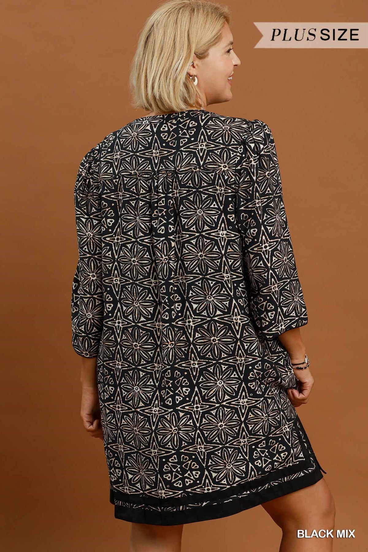 Geometric Print Tunic Dress (PLUS)