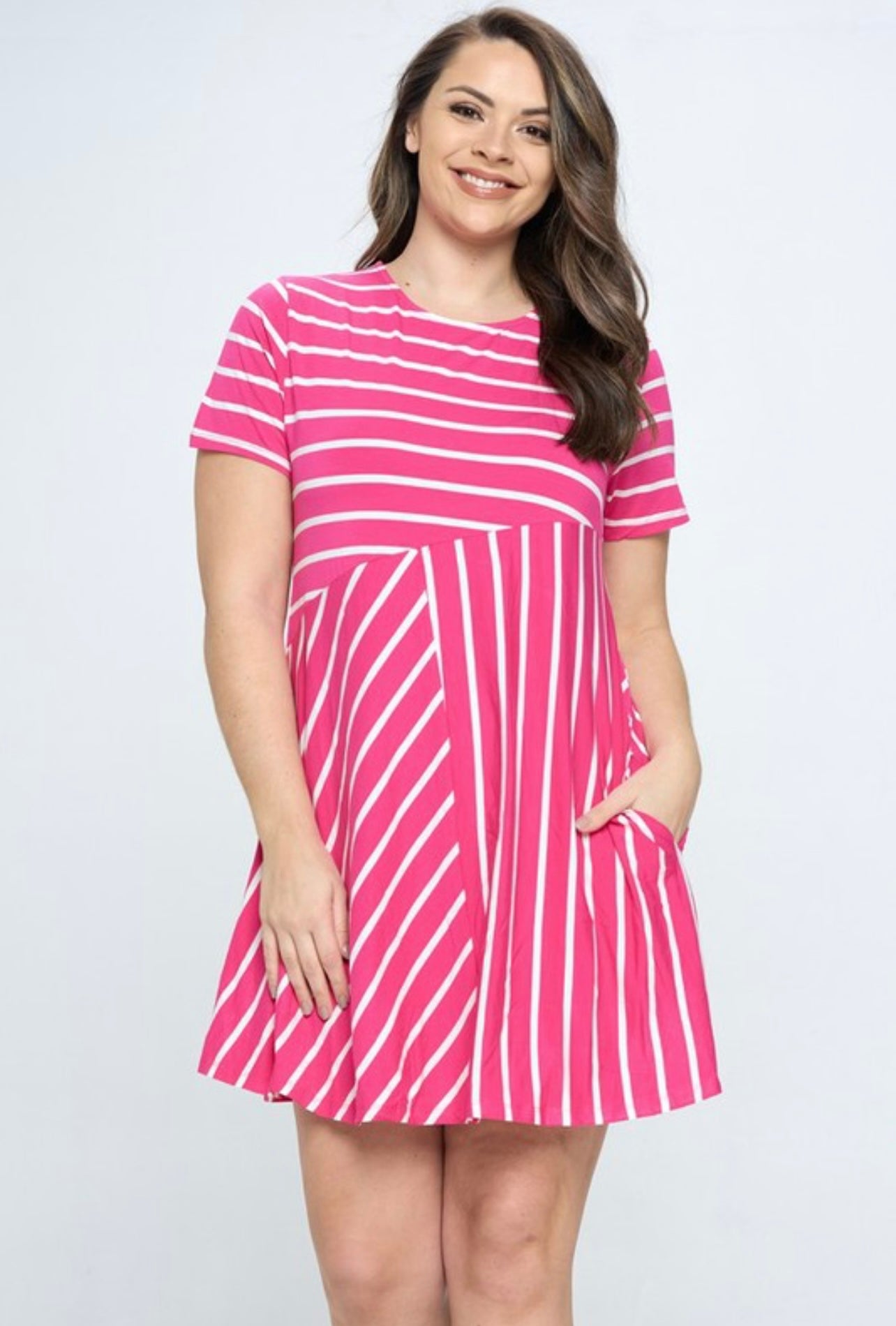 Multidirectional Lined Dress