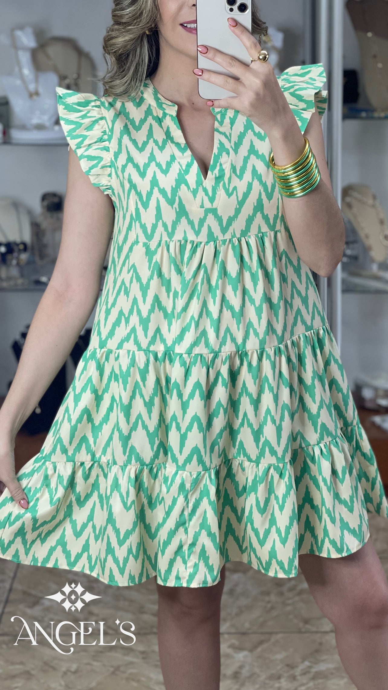 Chevron Print Dress