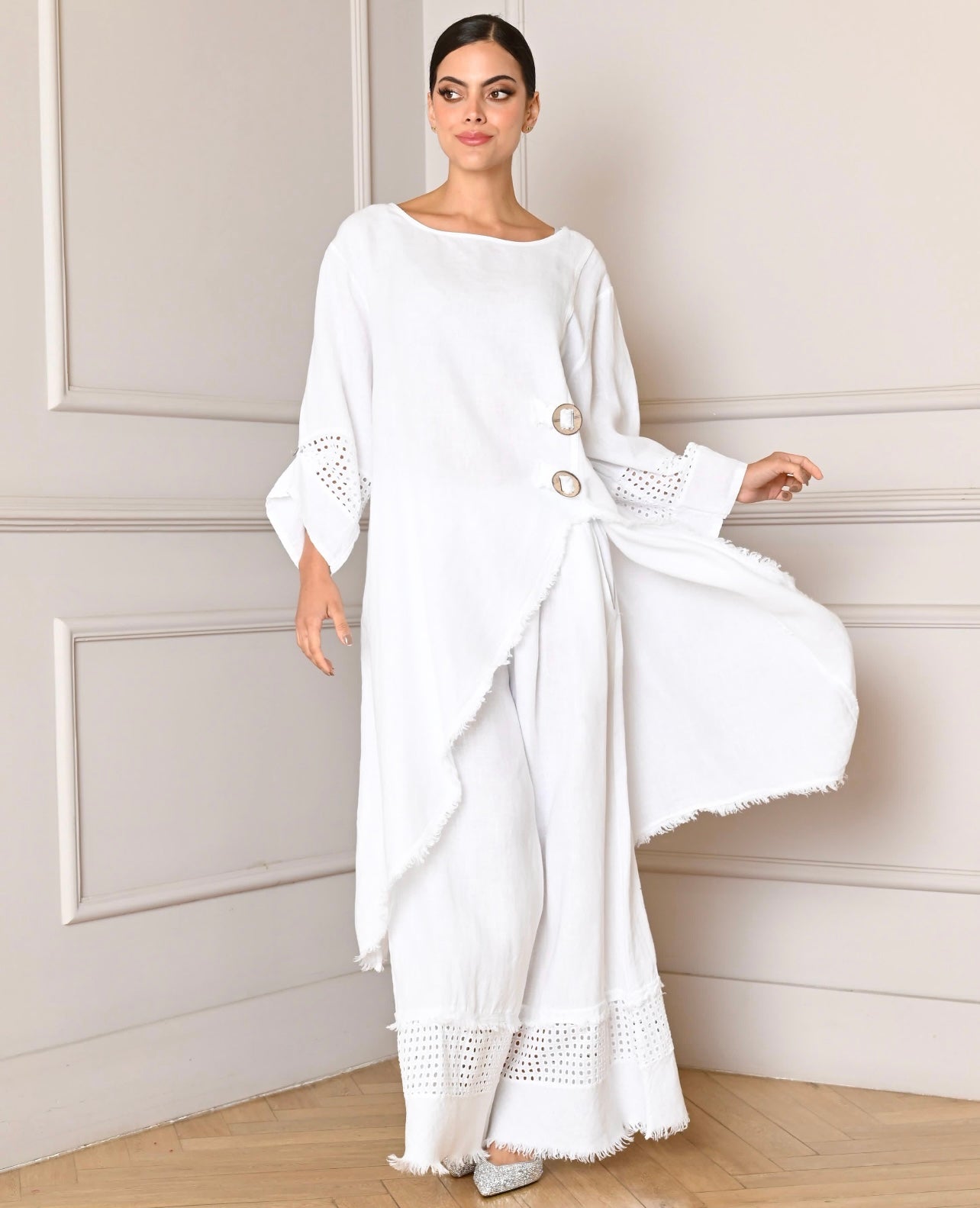 Asymmetrical OS Linen Set