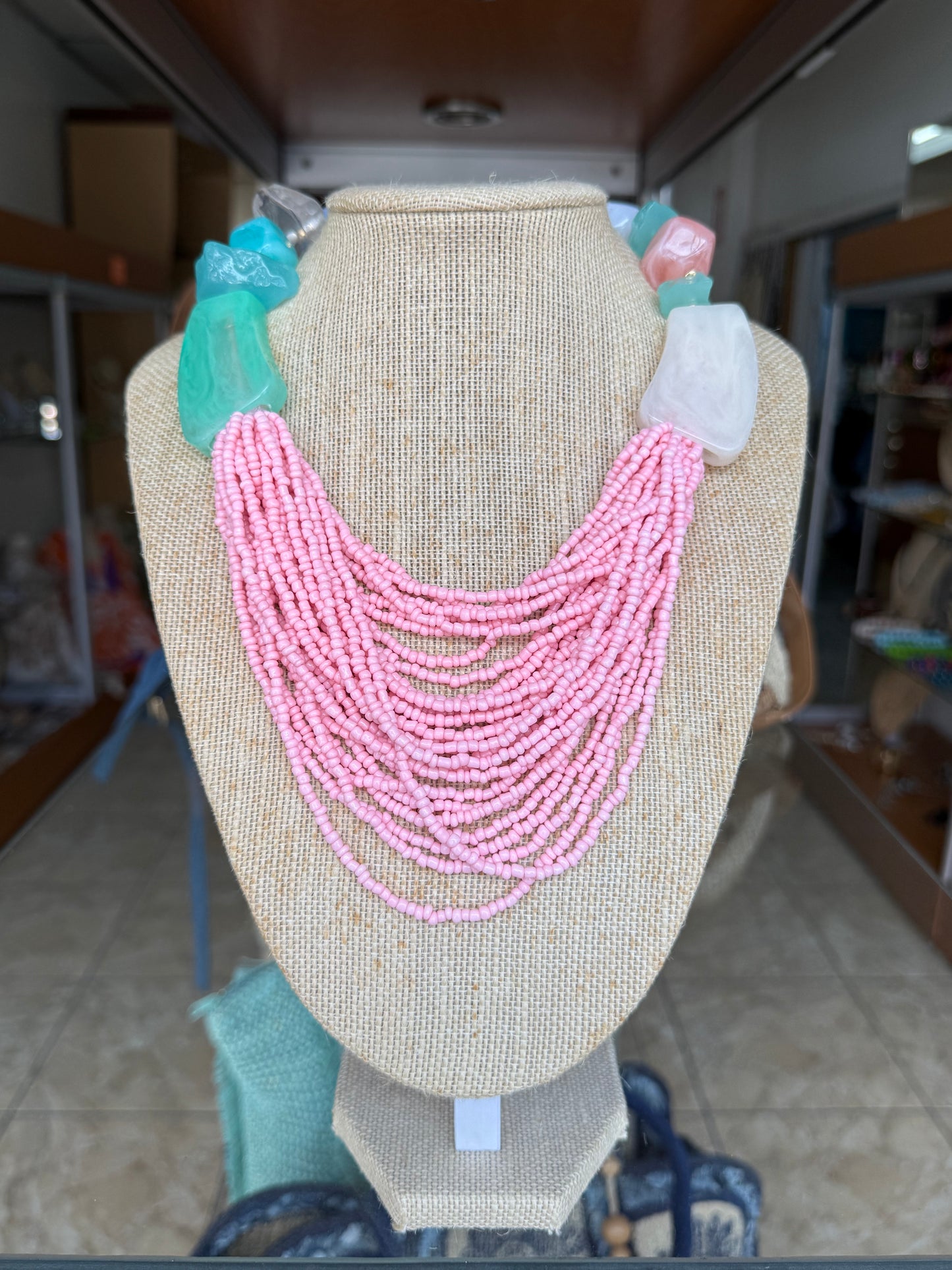 Beaded Layered Necklace (NO RETURNS OR EXCHANGE)