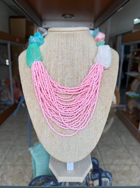 Beaded Layered Necklace (NO RETURNS OR EXCHANGE)