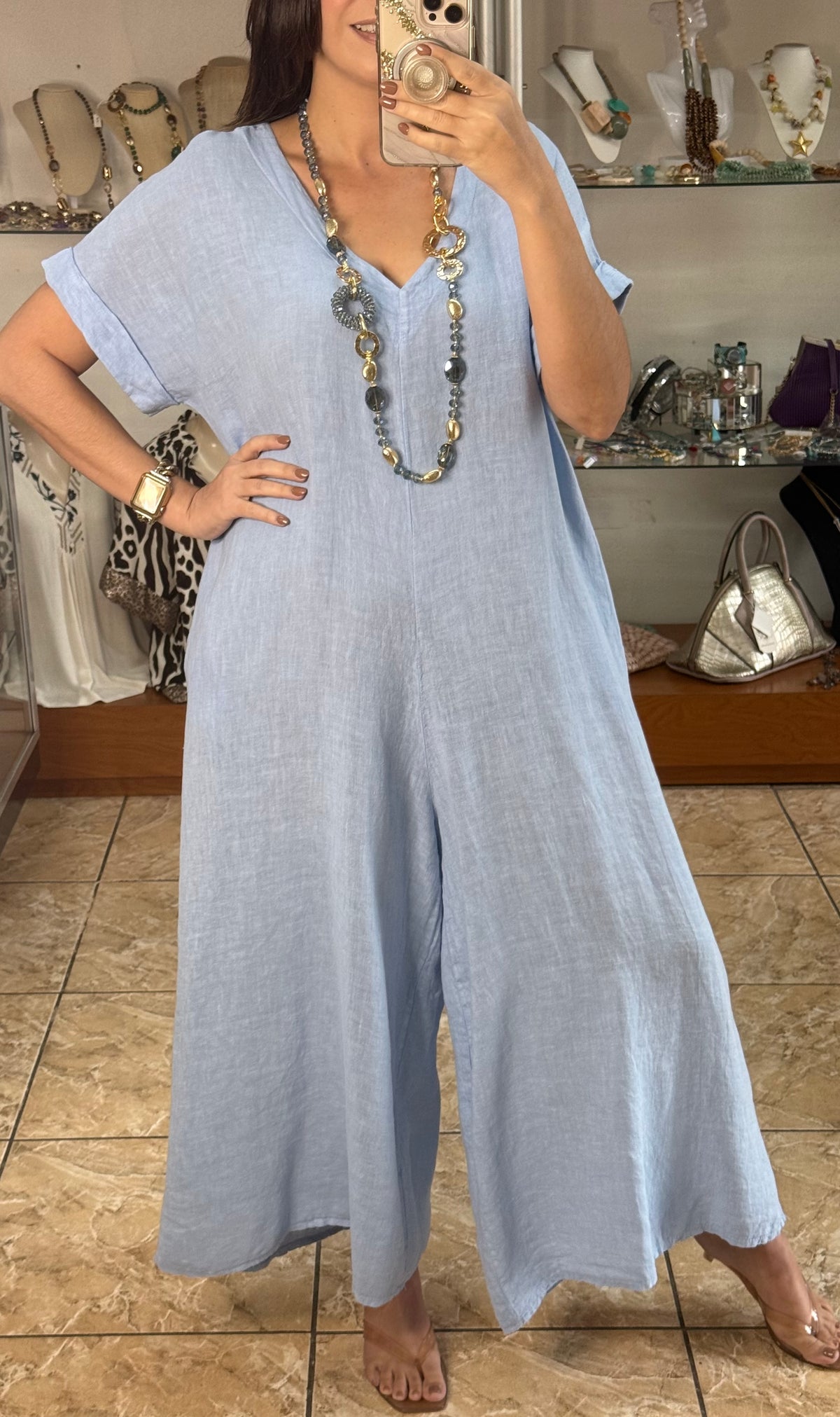 OS Linen Jumpsuit (NO RETURNS OR EXCHANGE)