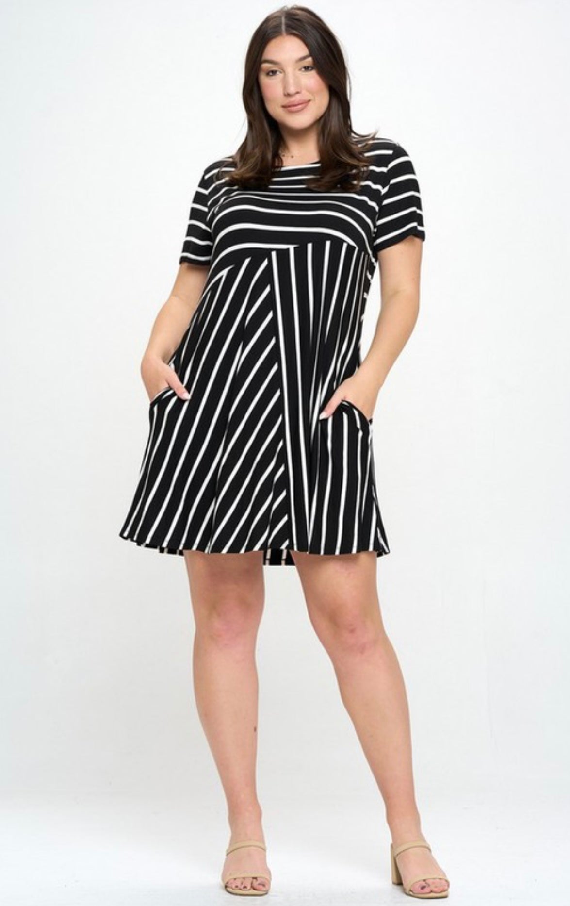 Multidirectional Lined Dress