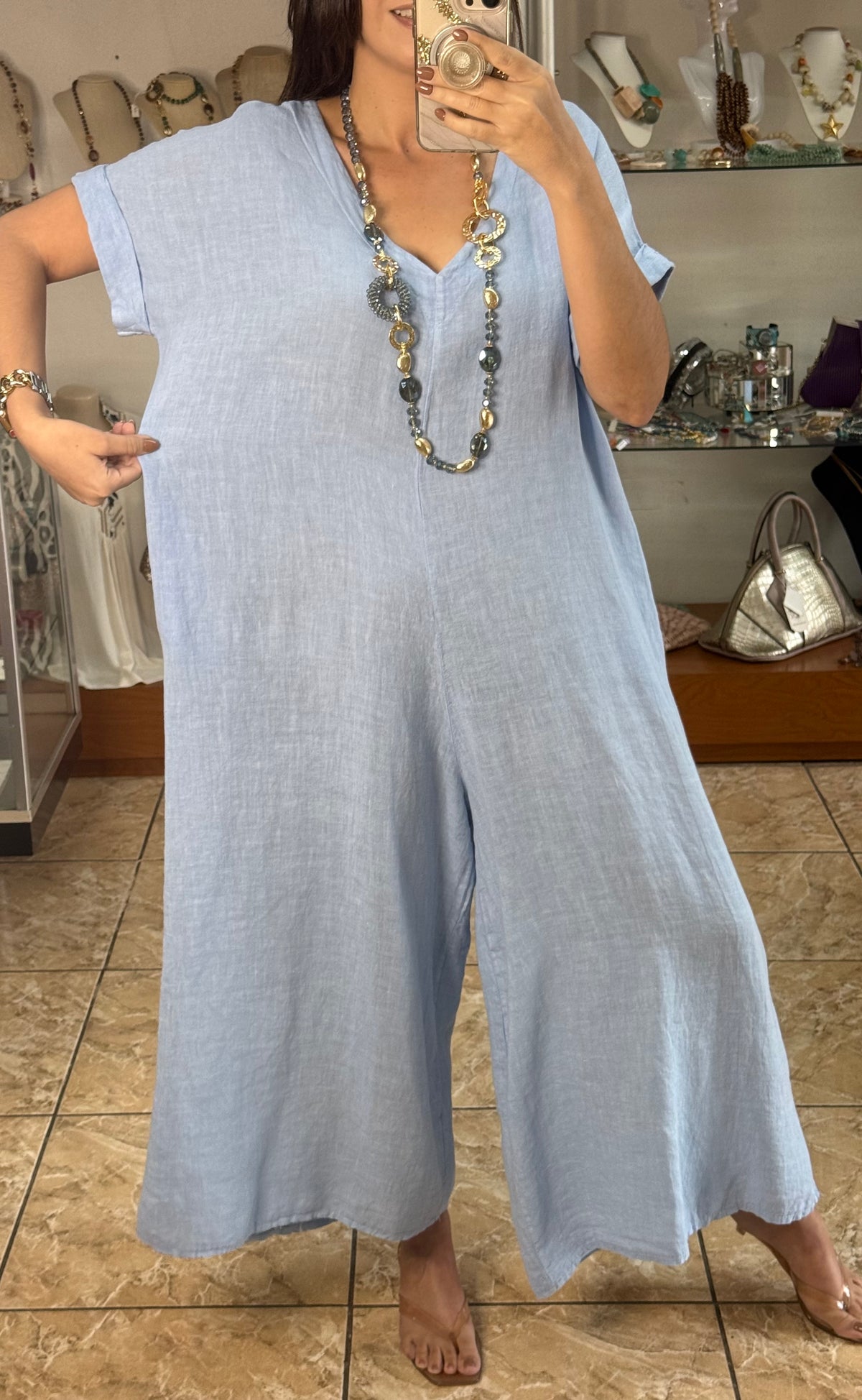 OS Linen Jumpsuit (NO RETURNS OR EXCHANGE)