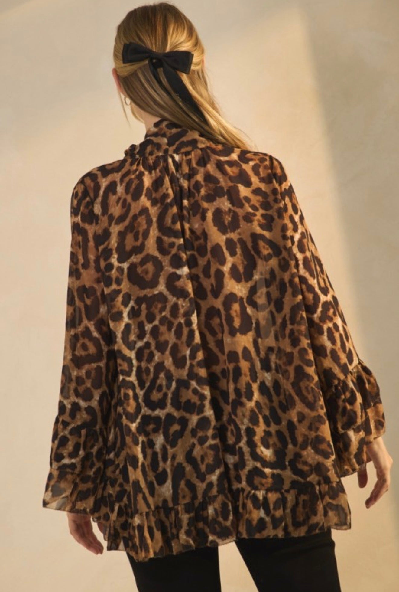 Leopard High/Low Tunic Top (PLUS)
