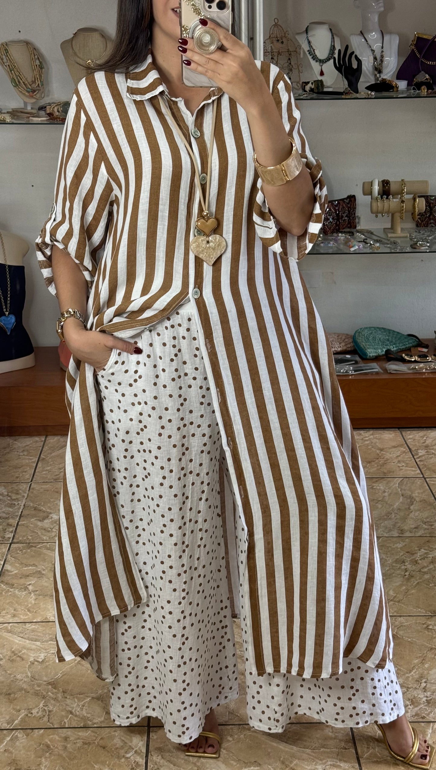 Stripes/Polkadots OS Linen Set (NO RETURNS OR EXCHANGE)