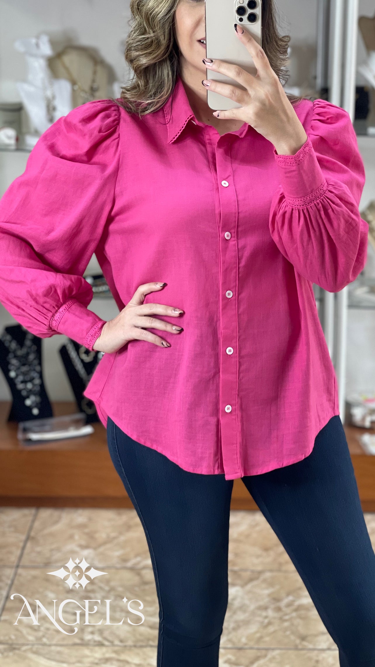 Long Sleeves Button Up Top