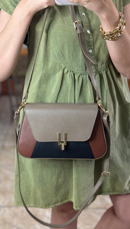 3 Color Leather Bag (FINAL SALE)