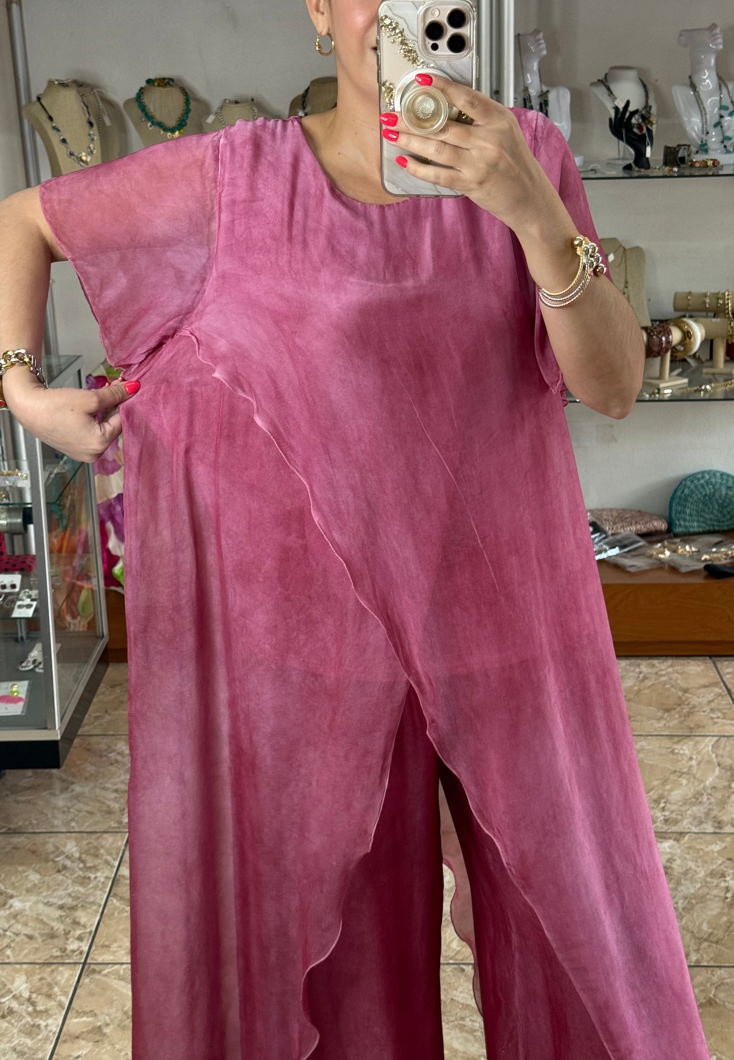 Silk OS Top and Pant Set (NO RETURNS OR EXCHANGE)