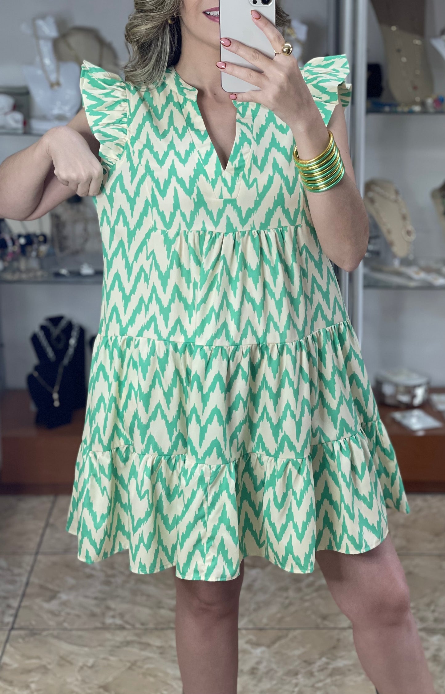 Chevron Print Dress