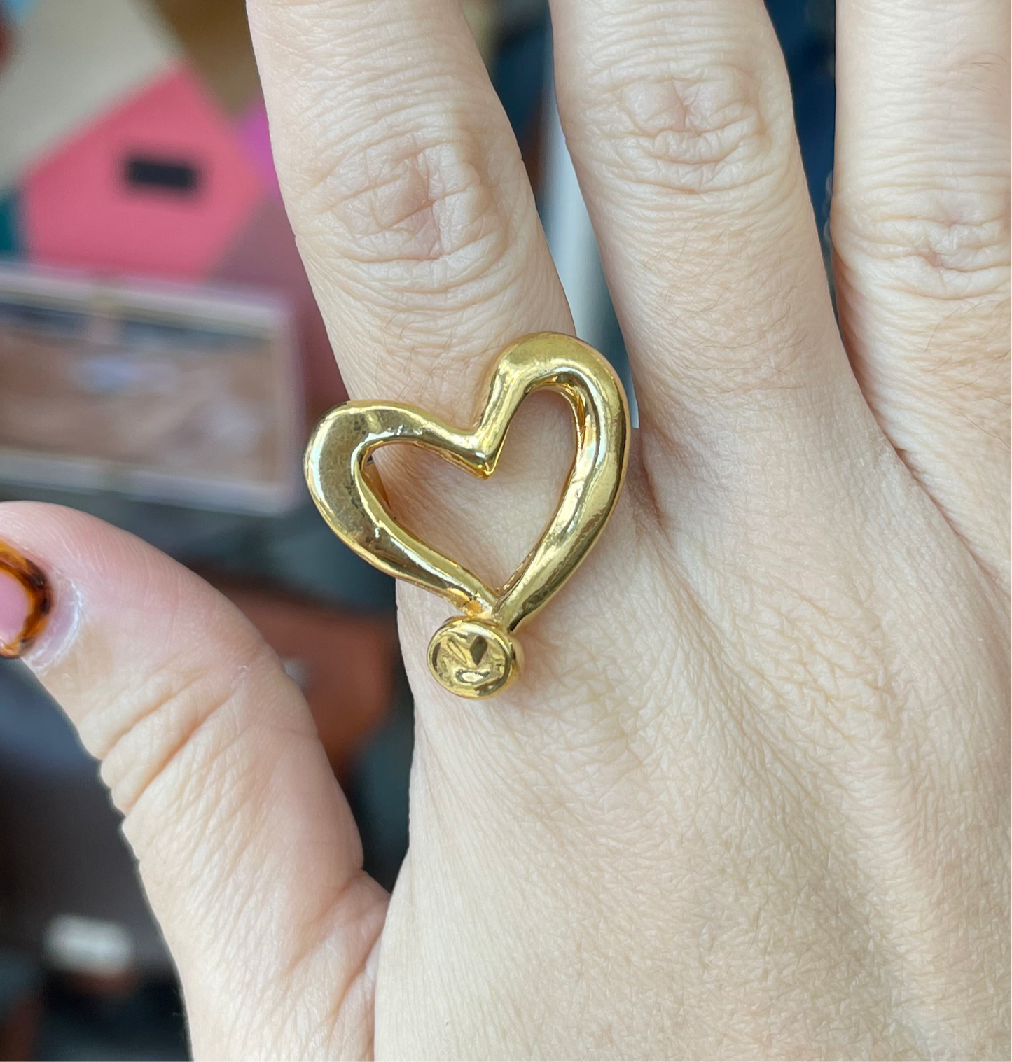 Cuore Gold OS Ring